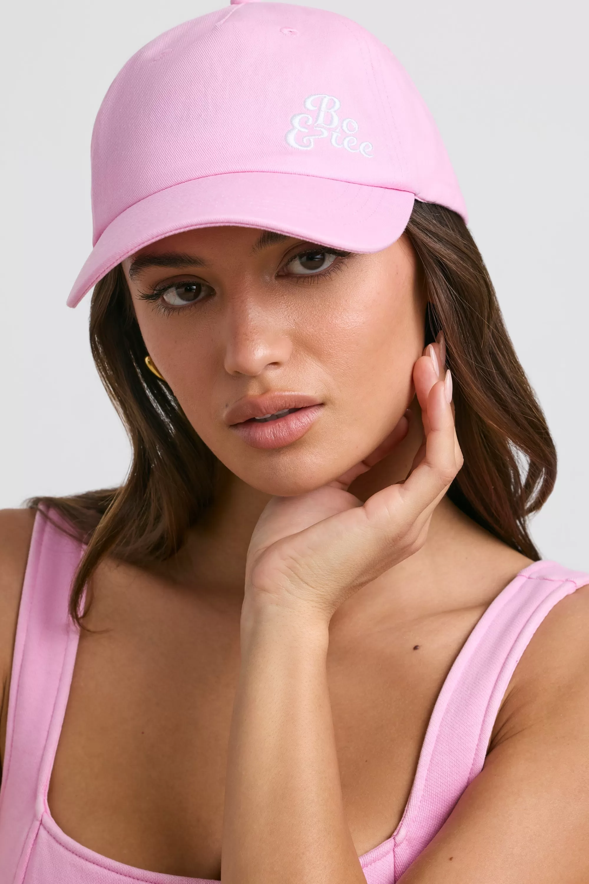 Oh Polly Baseball Cap in Bubblegum Pink BubblegumPink New