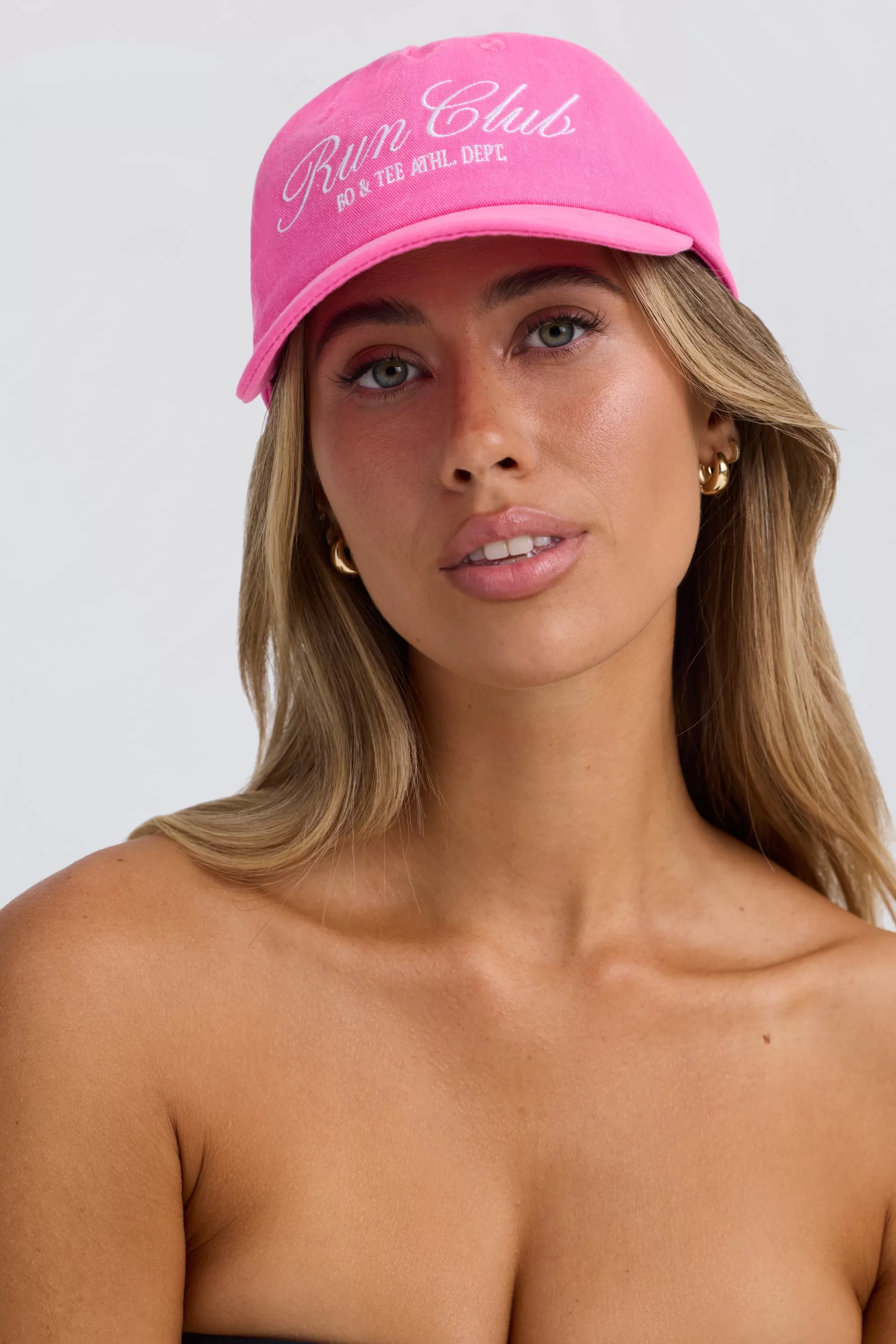 Oh Polly Baseball Cap in Bubblegum Pink BubblegumPink Hot