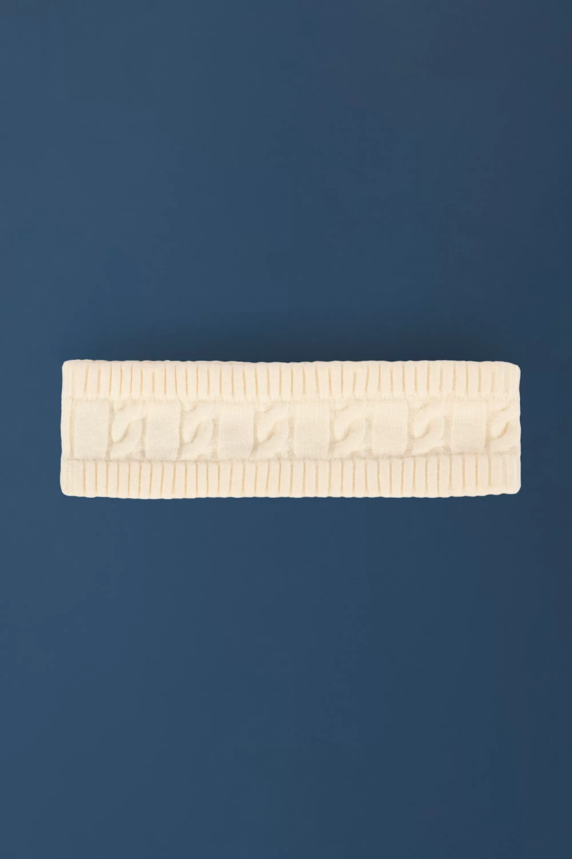 Oh Polly Cable-Knit Headband in Cream Flash Sale