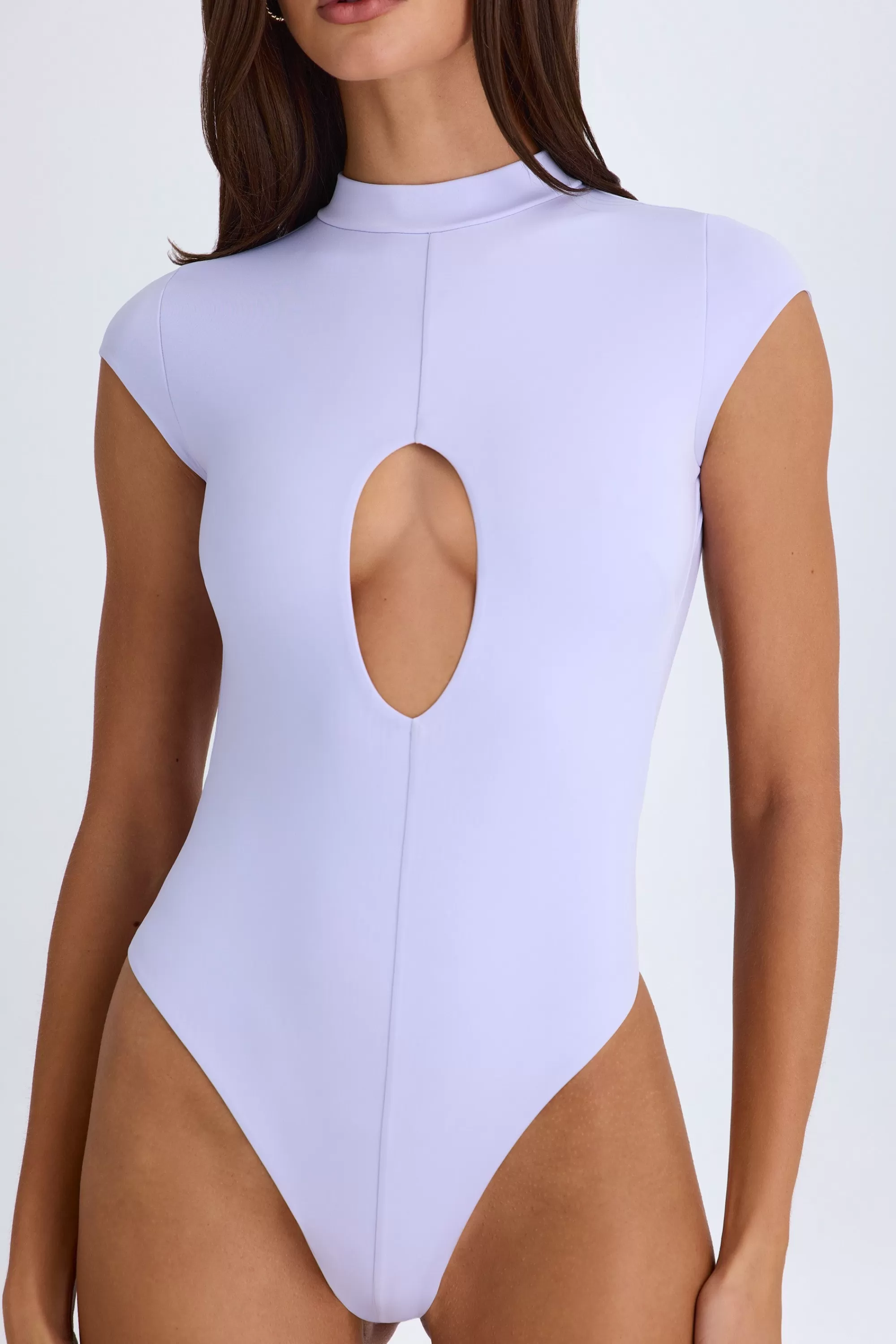 Oh Polly Cut-Out Bodysuit in Soft Lilac SoftLilac Sale