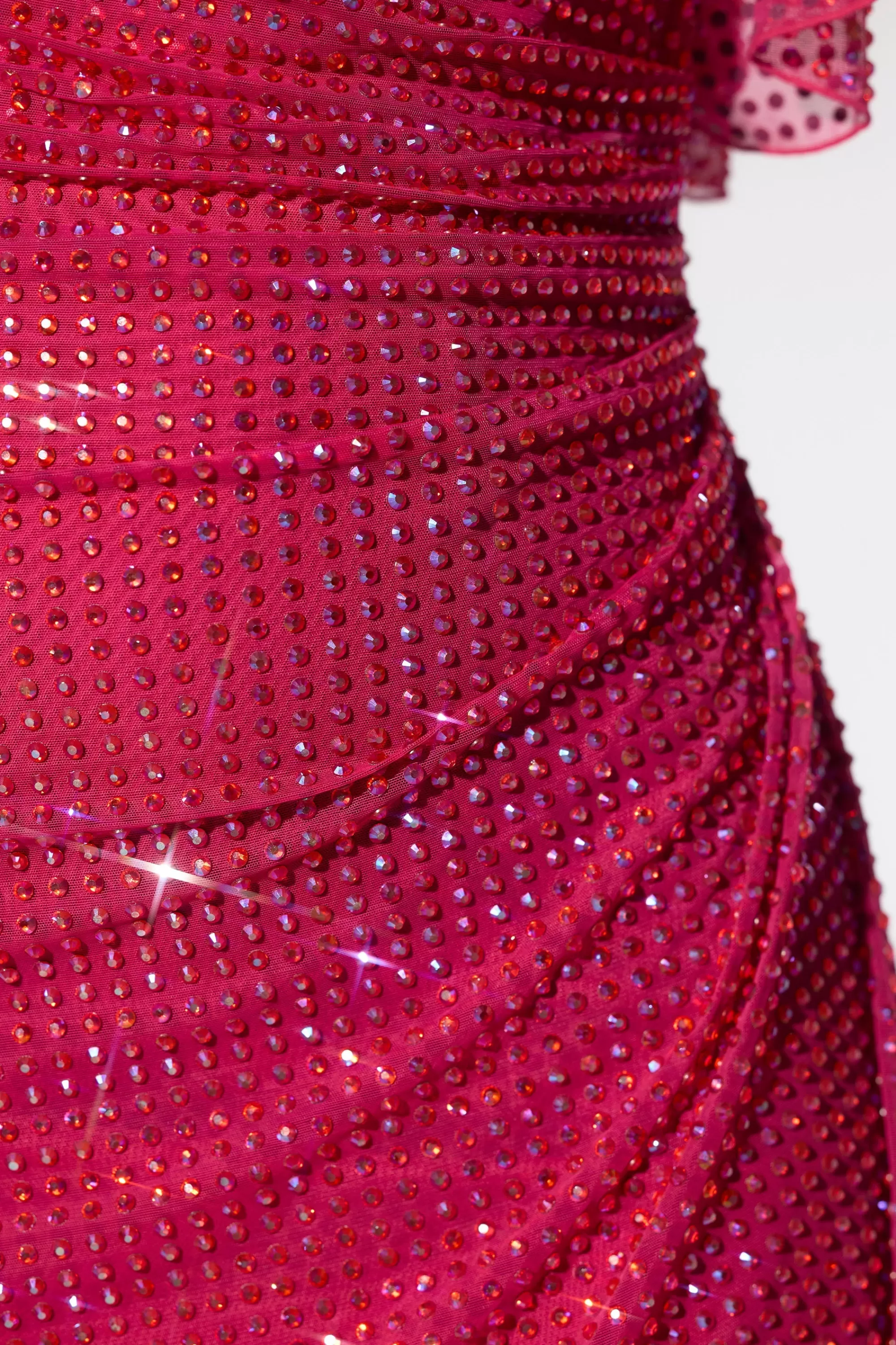 Oh Polly Embellished Corset Kaftan Mini Dress in Hot Pink HotPink Online