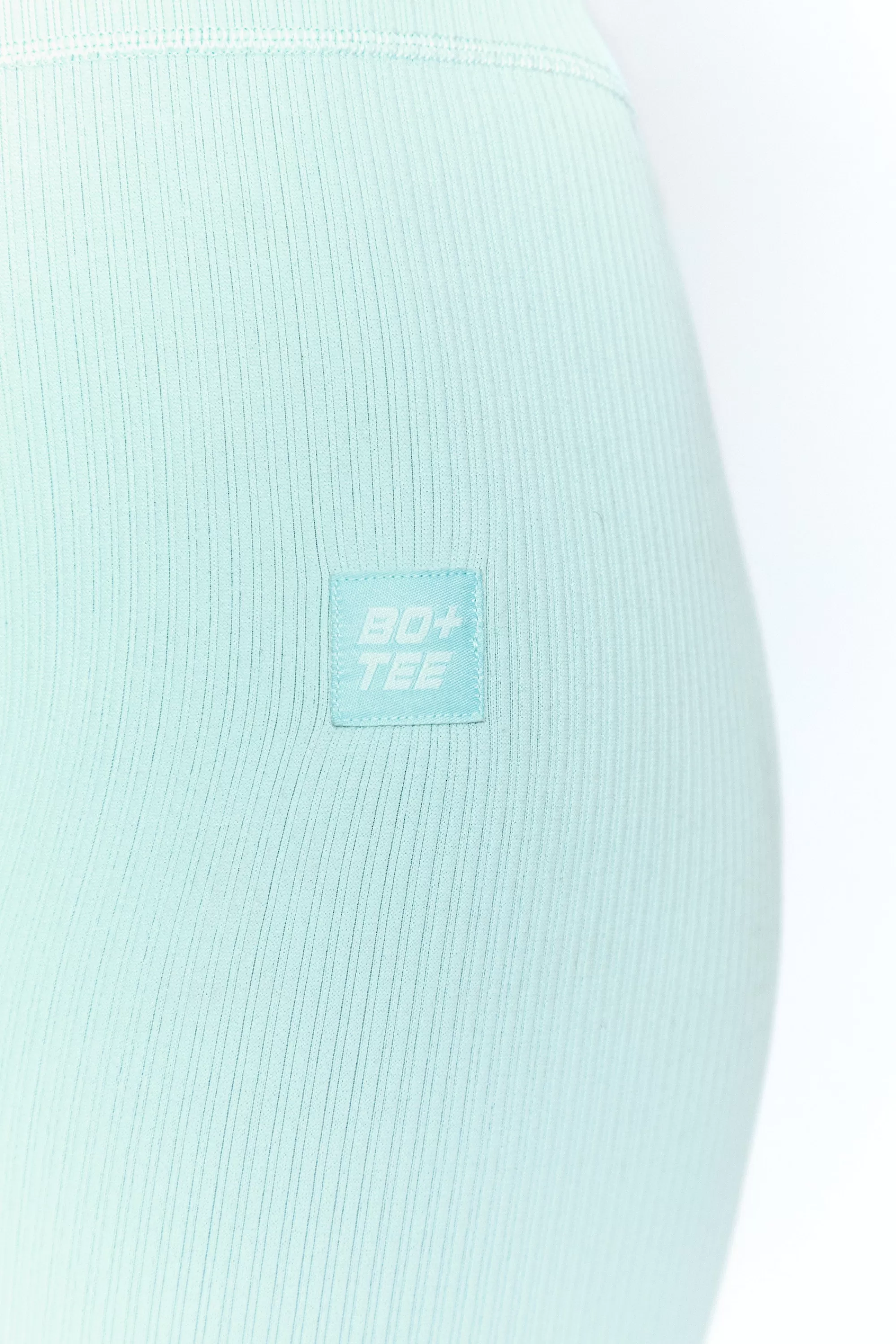 Oh Polly Energise Ribbed Tie Front Full Length Leggings in Light Blue Fashion