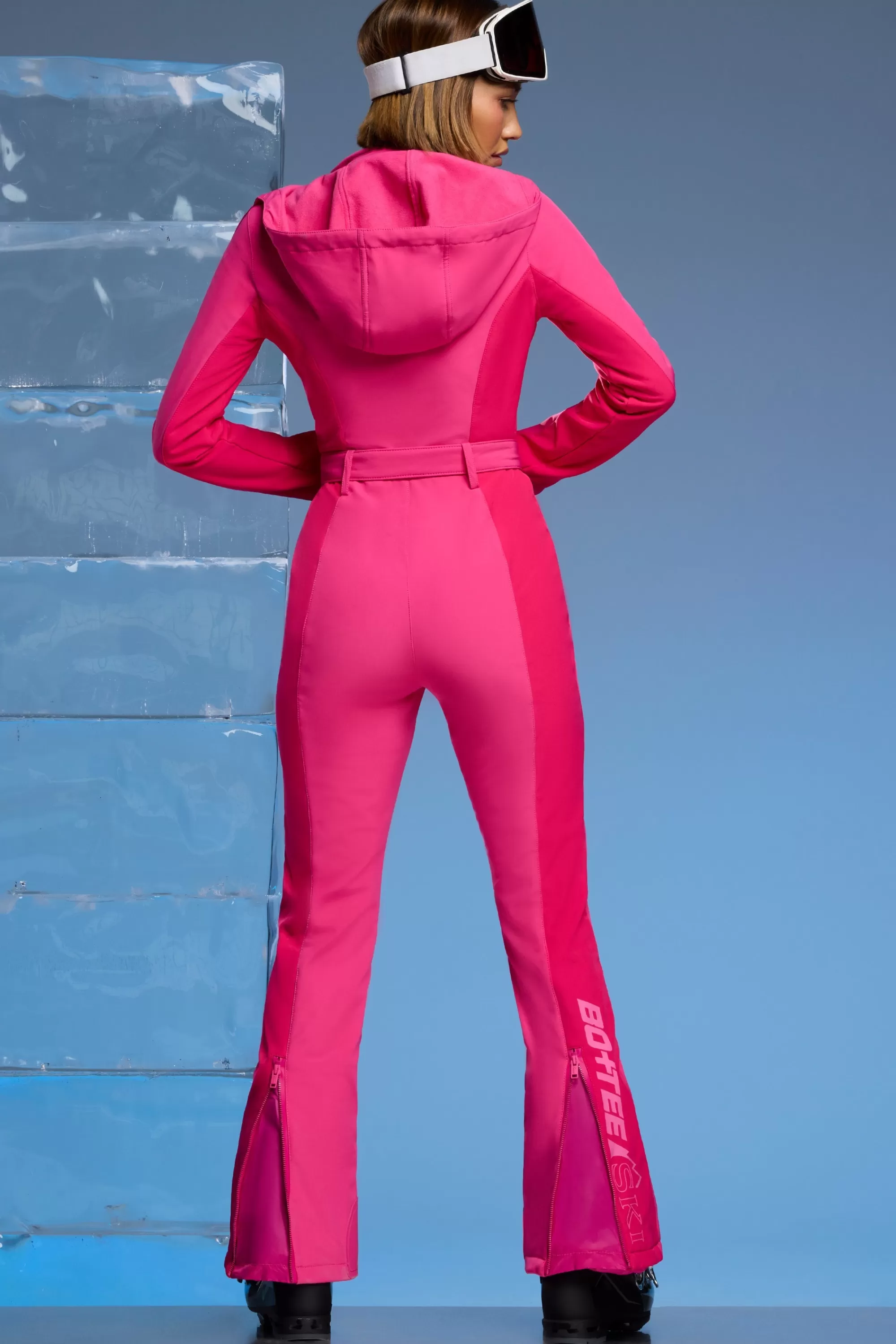 Oh Polly Fleece Lined Ski Suit in Fuchsia Pink FuchsiaPink Online