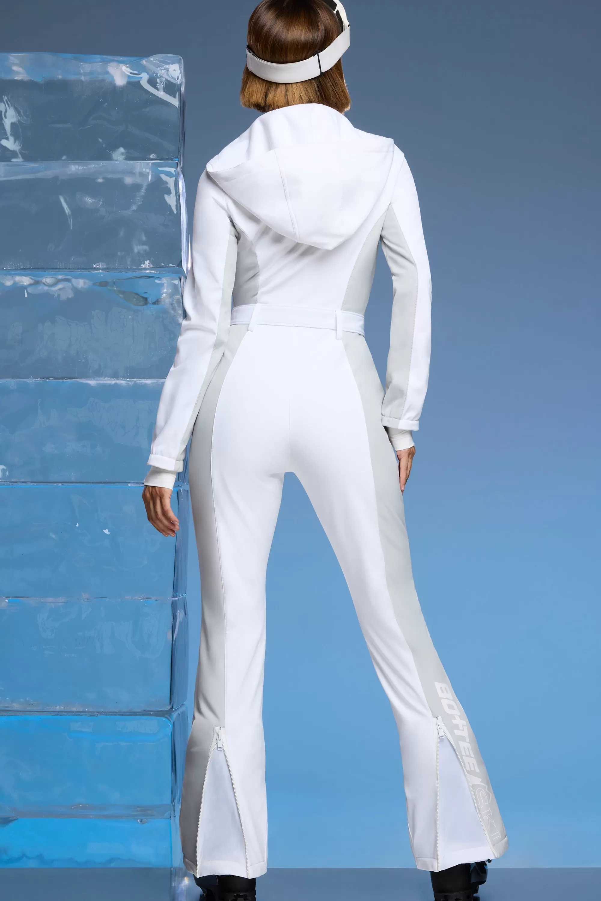 Oh Polly Fleece Lined Ski Suit in White Best Sale