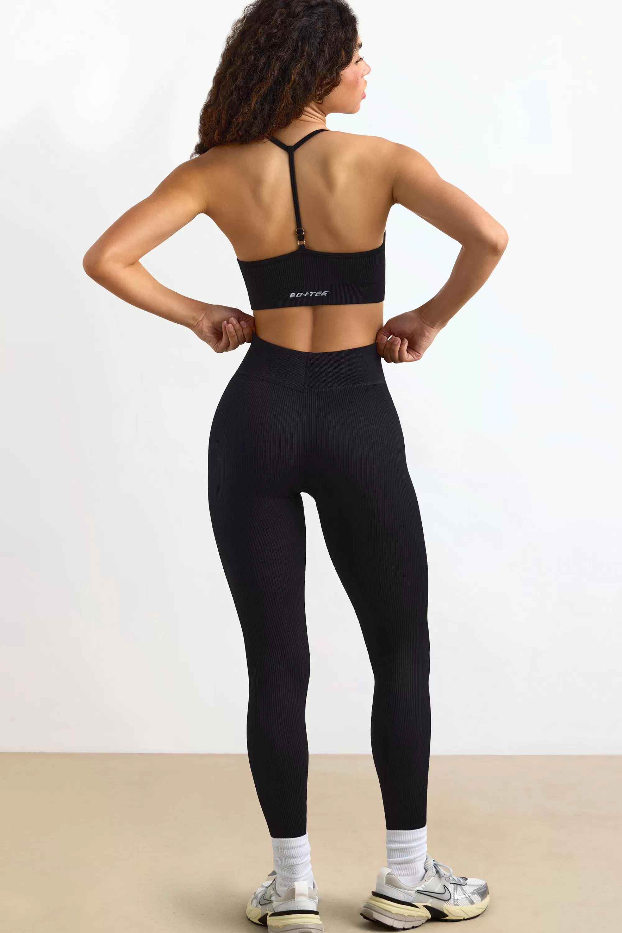 Oh Polly FlexiRib High-Waist Leggings in Black Best Sale