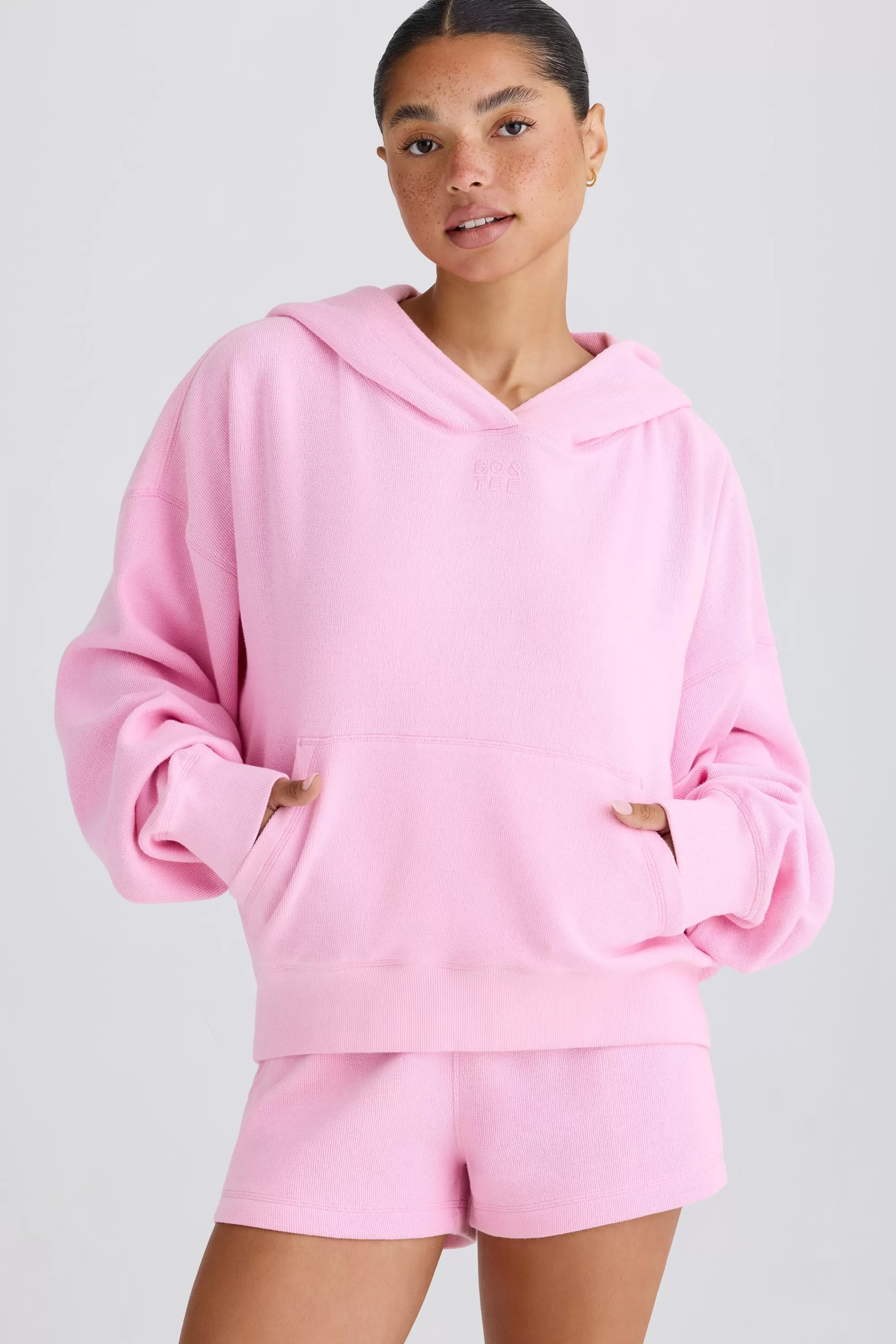 Oh Polly Graphic-Print Hoodie in Bubblegum Pink BubblegumPink Sale