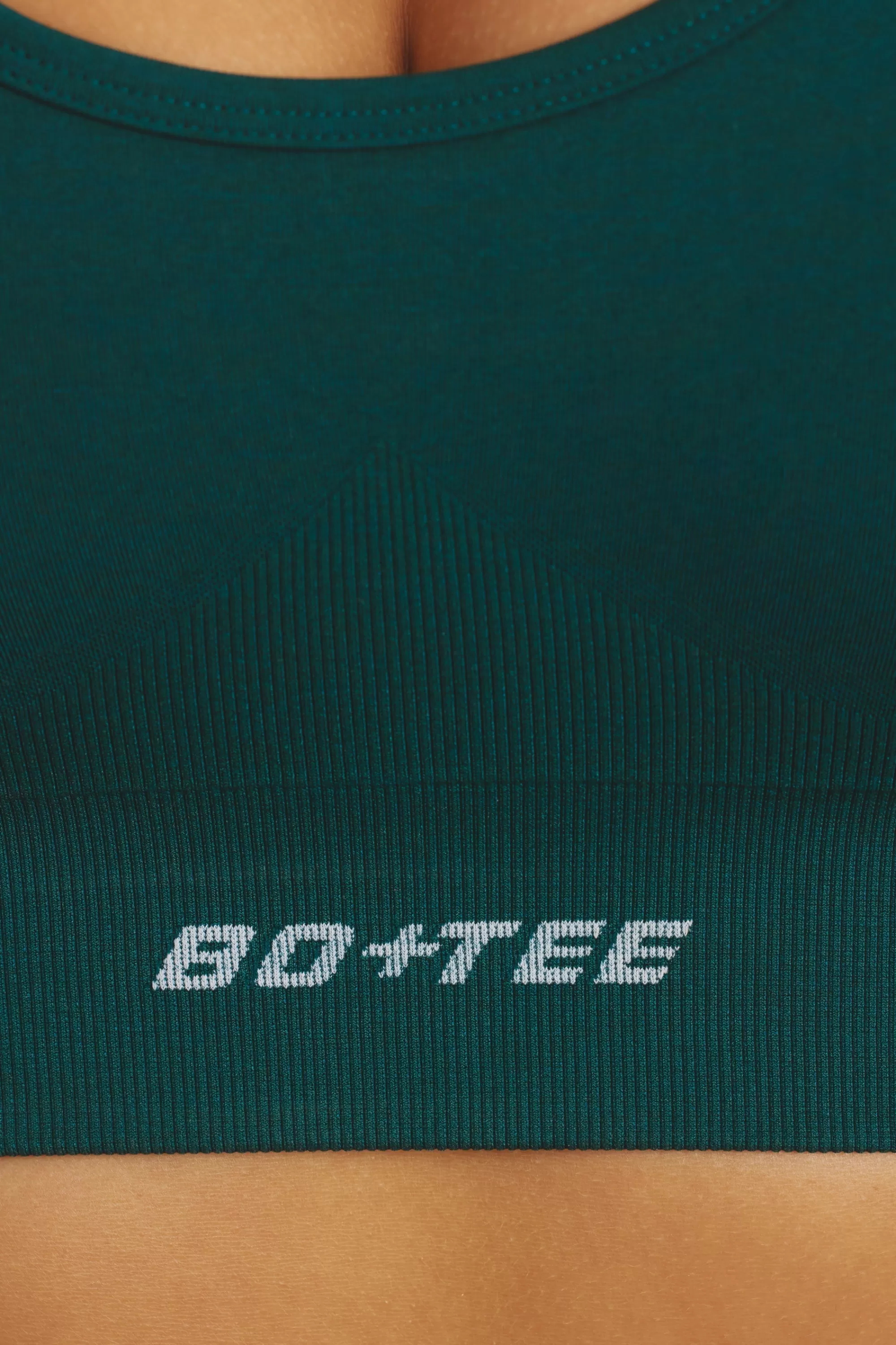 Oh Polly Halter Neck Define Luxe Sports Bra in Jade Green Best
