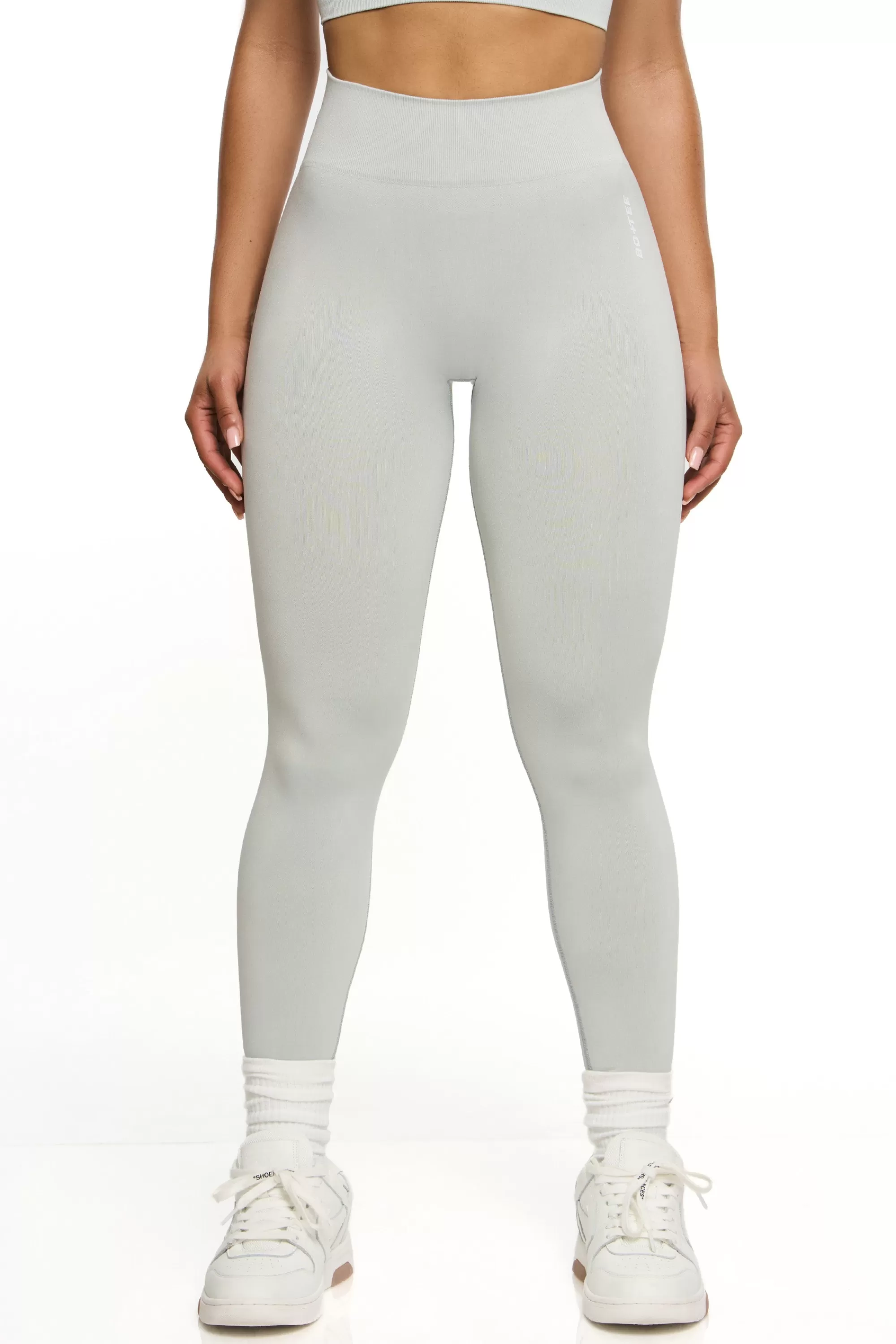 Oh Polly High Waist Seamless Leggings in Grey Sale