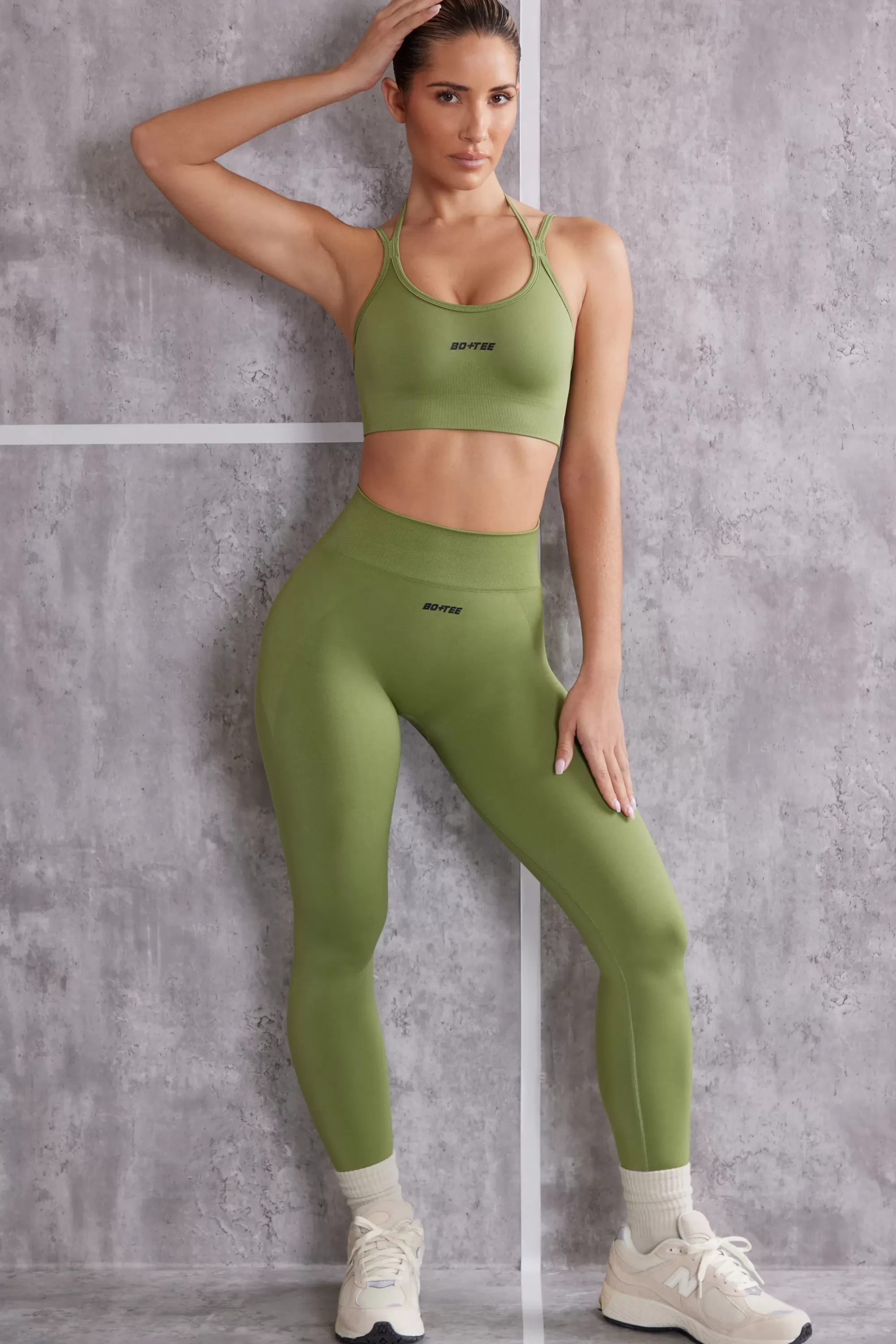 Oh Polly High Waist Seamless Leggings in Olive Best Sale