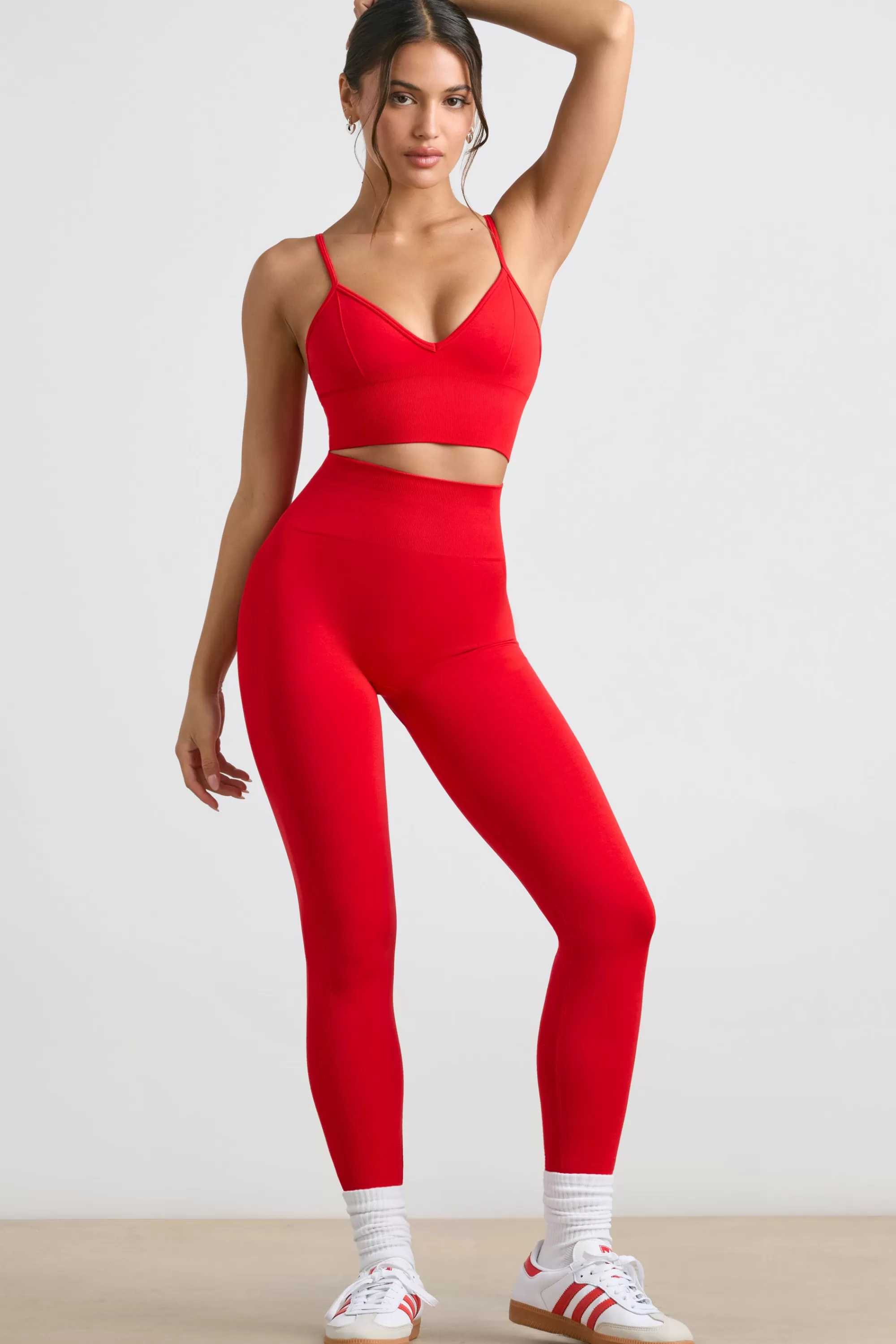 Oh Polly High-Waist Define Luxe Leggings in Red Best Sale