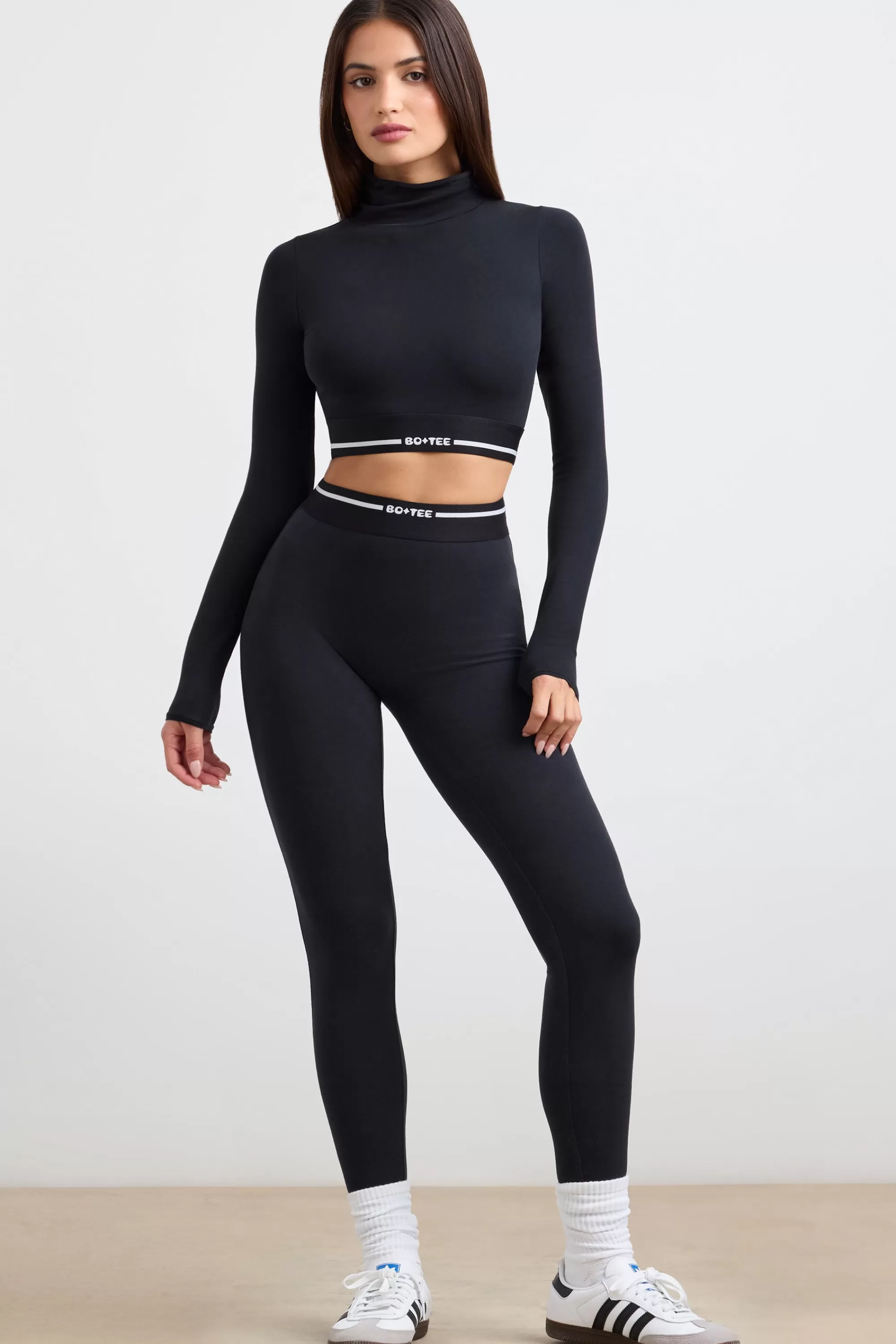 Oh Polly High-Waist Leggings in Black New