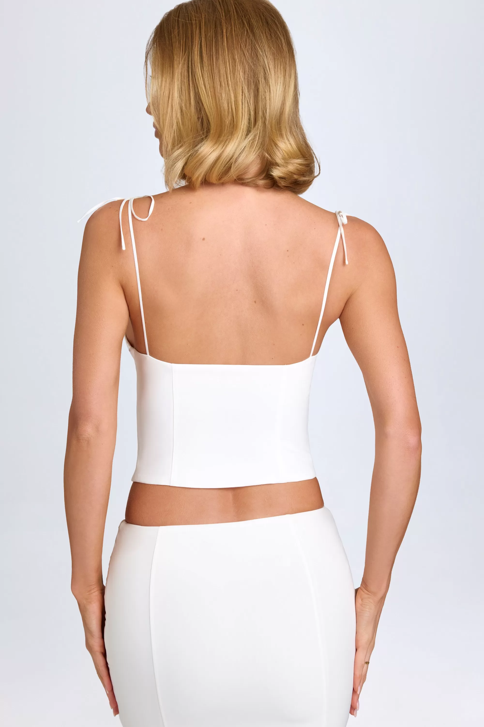 Oh Polly Lace-Trim Camisole Top in White Best