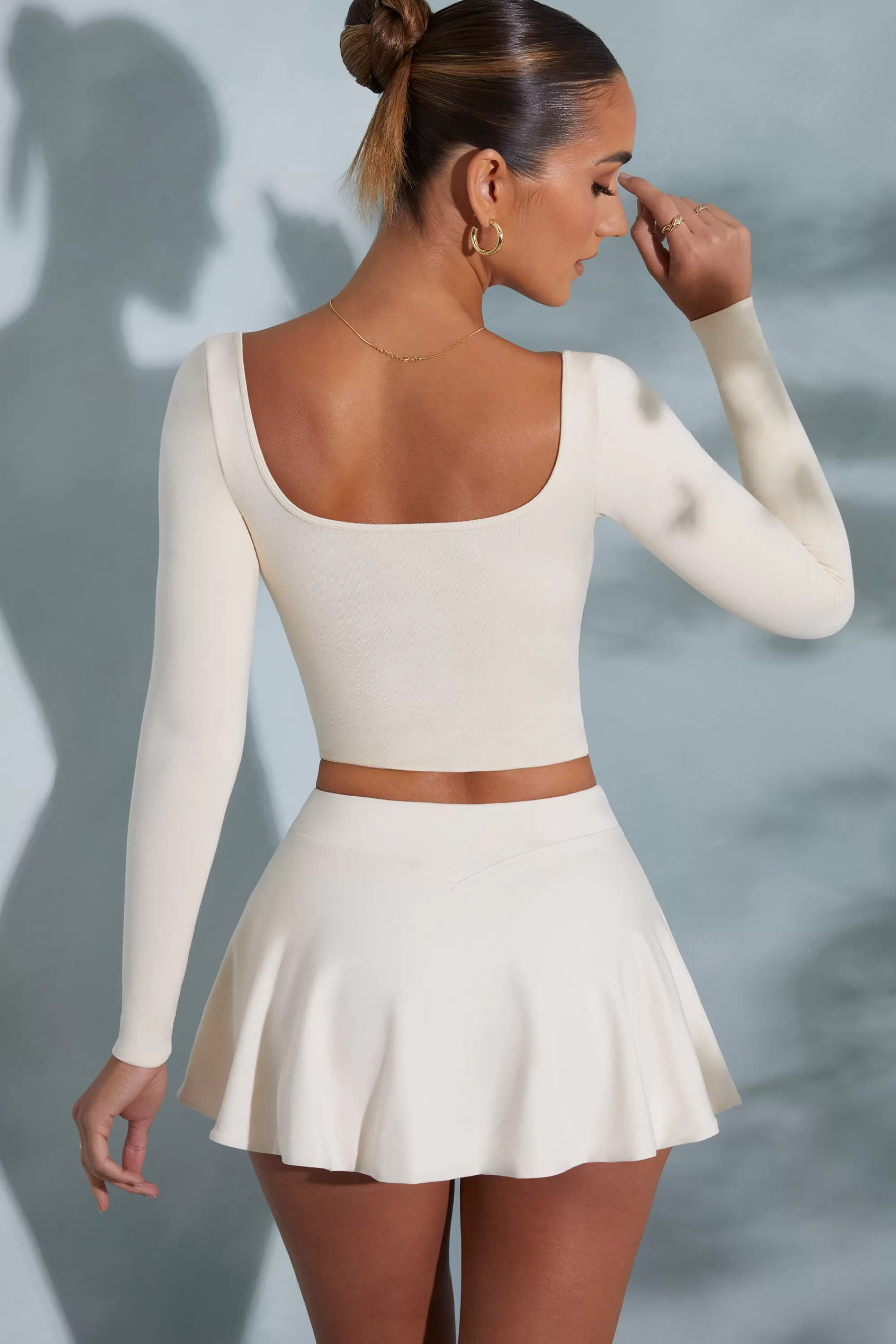 Oh Polly Mini Skort in Ivory Best