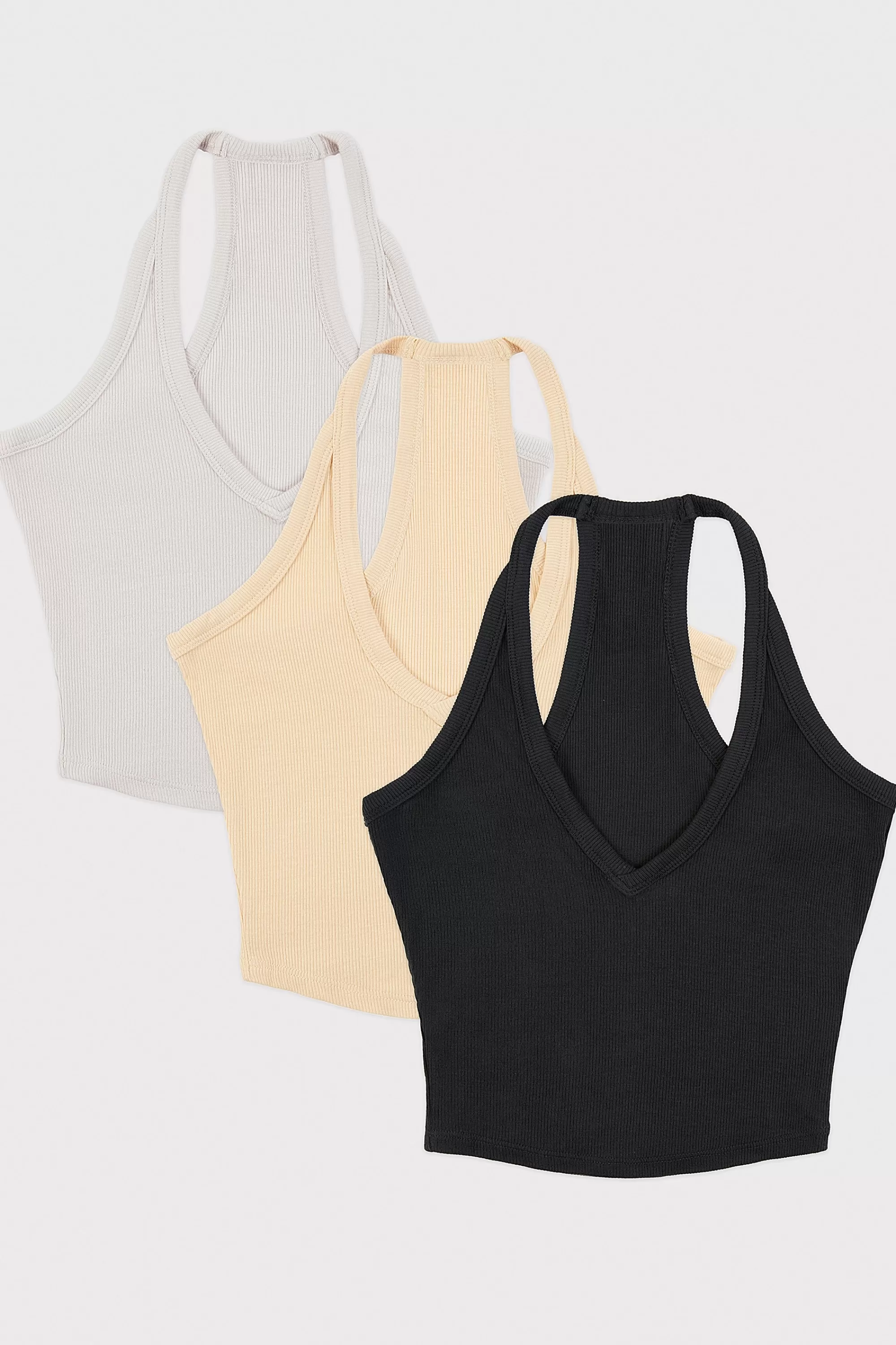 Oh Polly Modal Rib V Neck Tank Top Bundle Multi Online