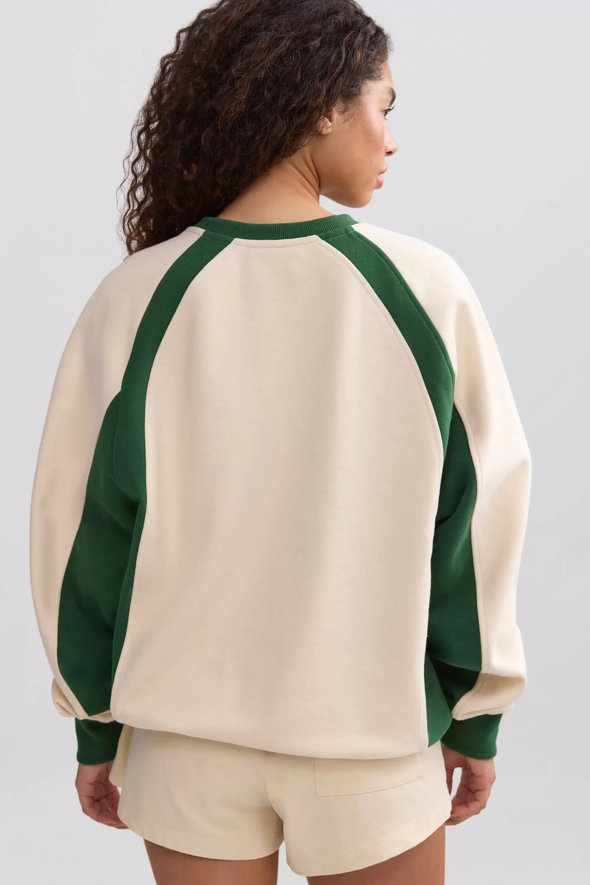 Oh Polly Oversized Colourblock Sweatshirt in Marble Cheap