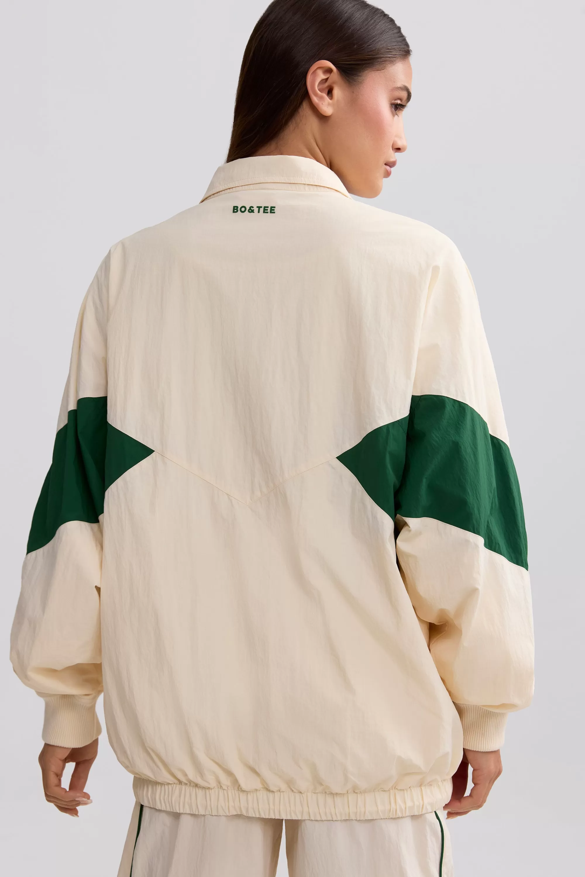 Oh Polly Oversized Colourblock Track Jacket in Marble Flash Sale