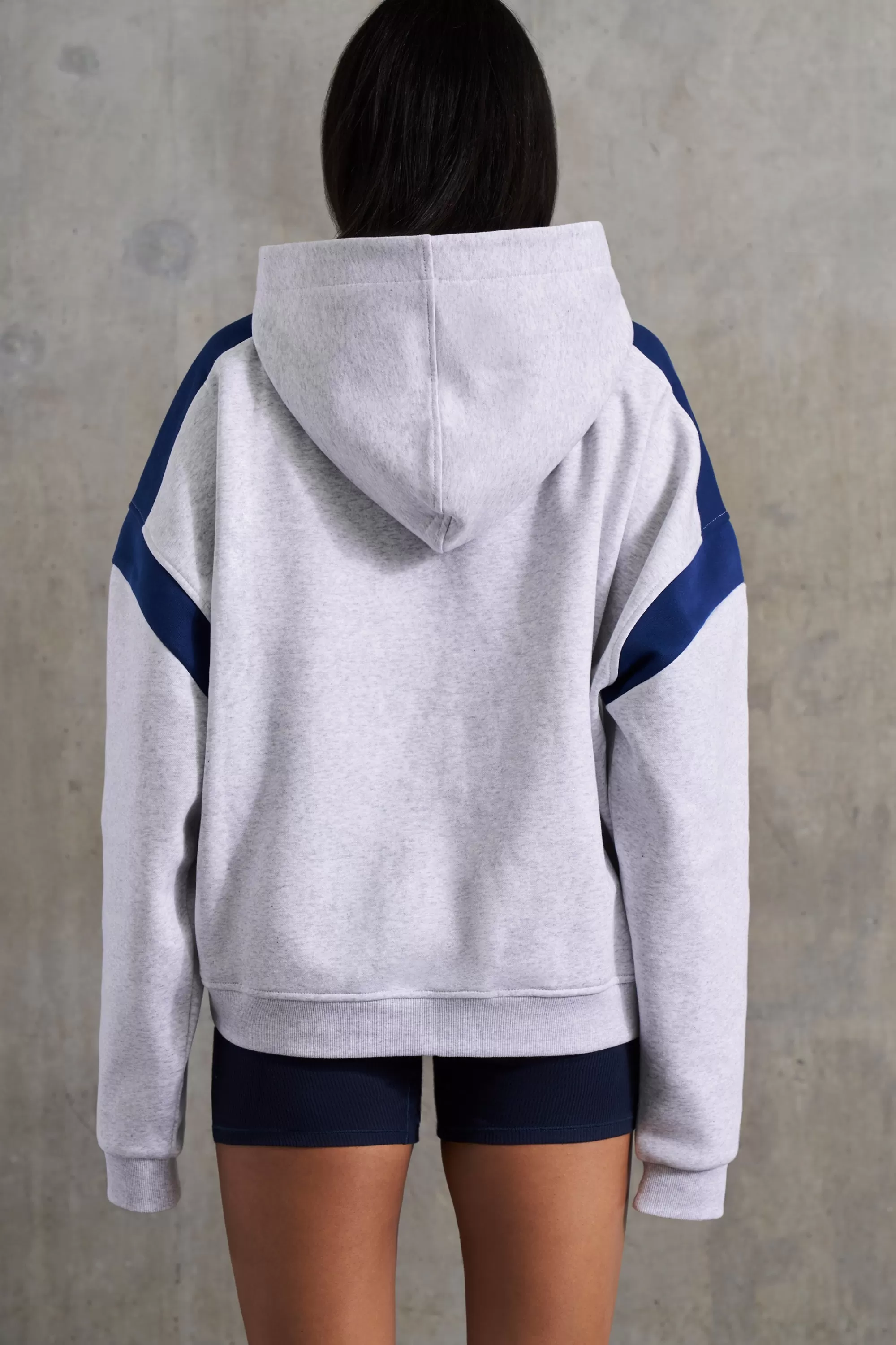 Oh Polly Oversized Hooded Sweatshirt in Heather Grey HeatherGrey Best