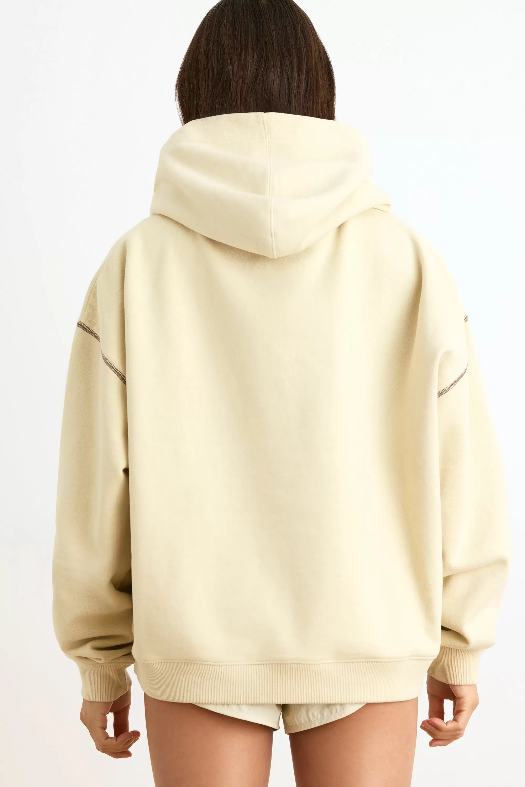 Oh Polly Oversized Hoodie in Bone Cheap