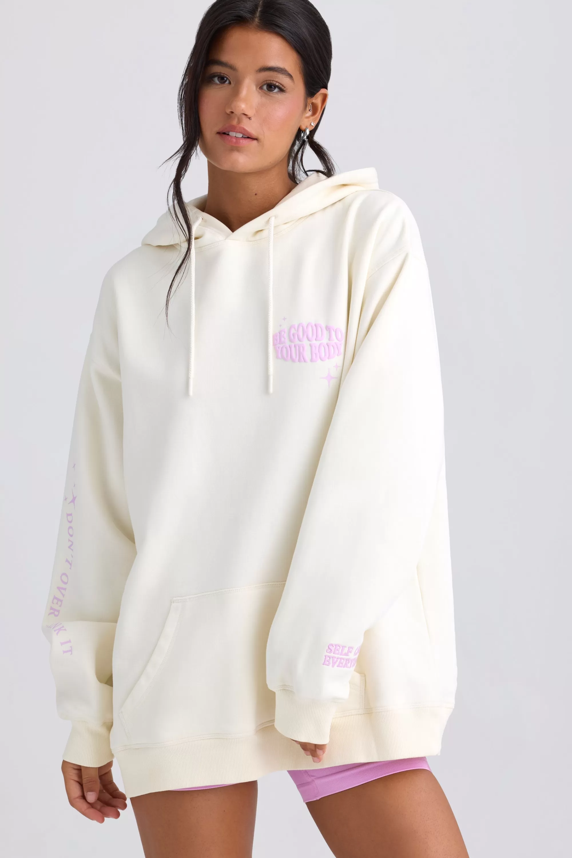 Oh Polly Oversized Hoodie in EggShell Shop