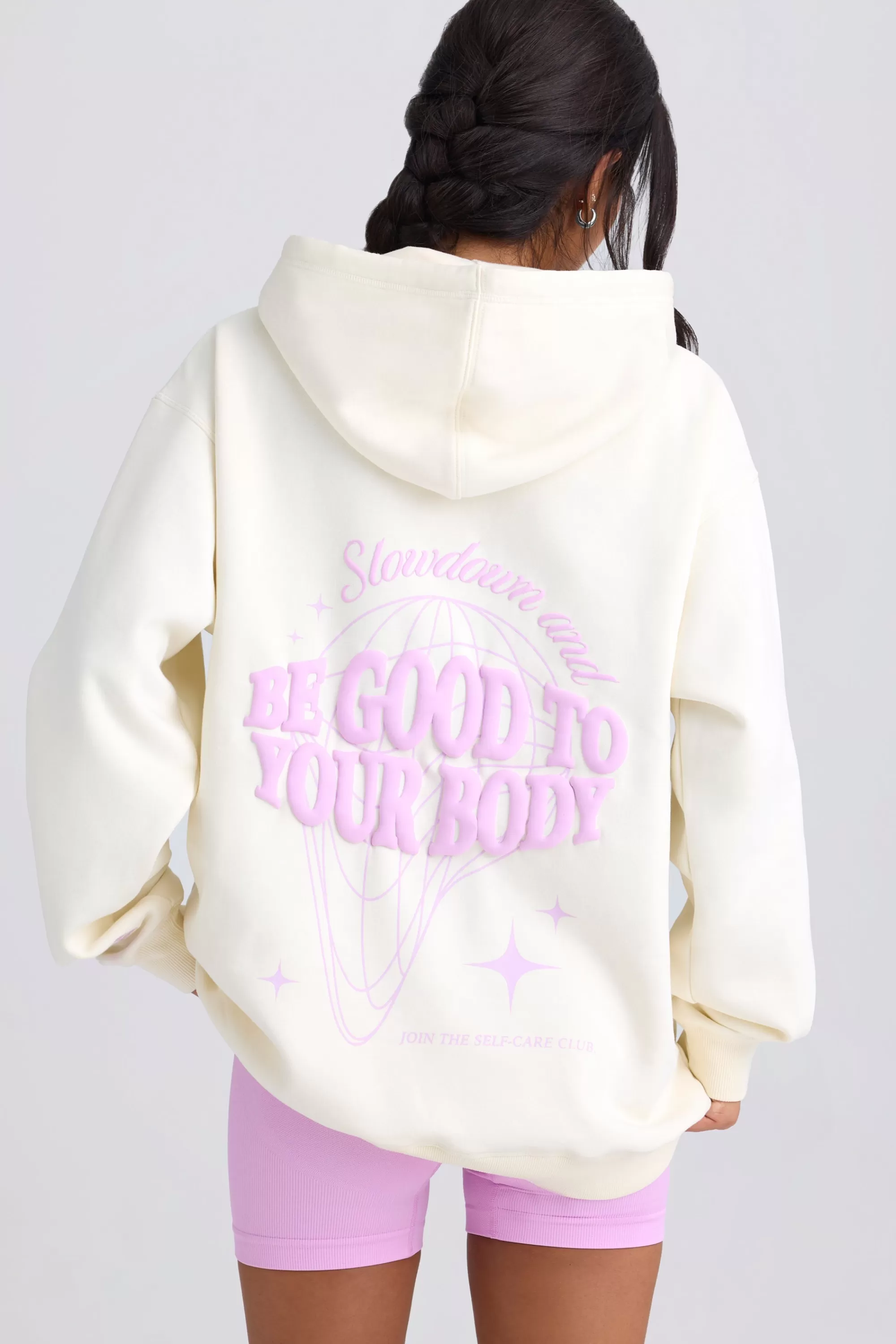 Oh Polly Oversized Hoodie in EggShell Shop