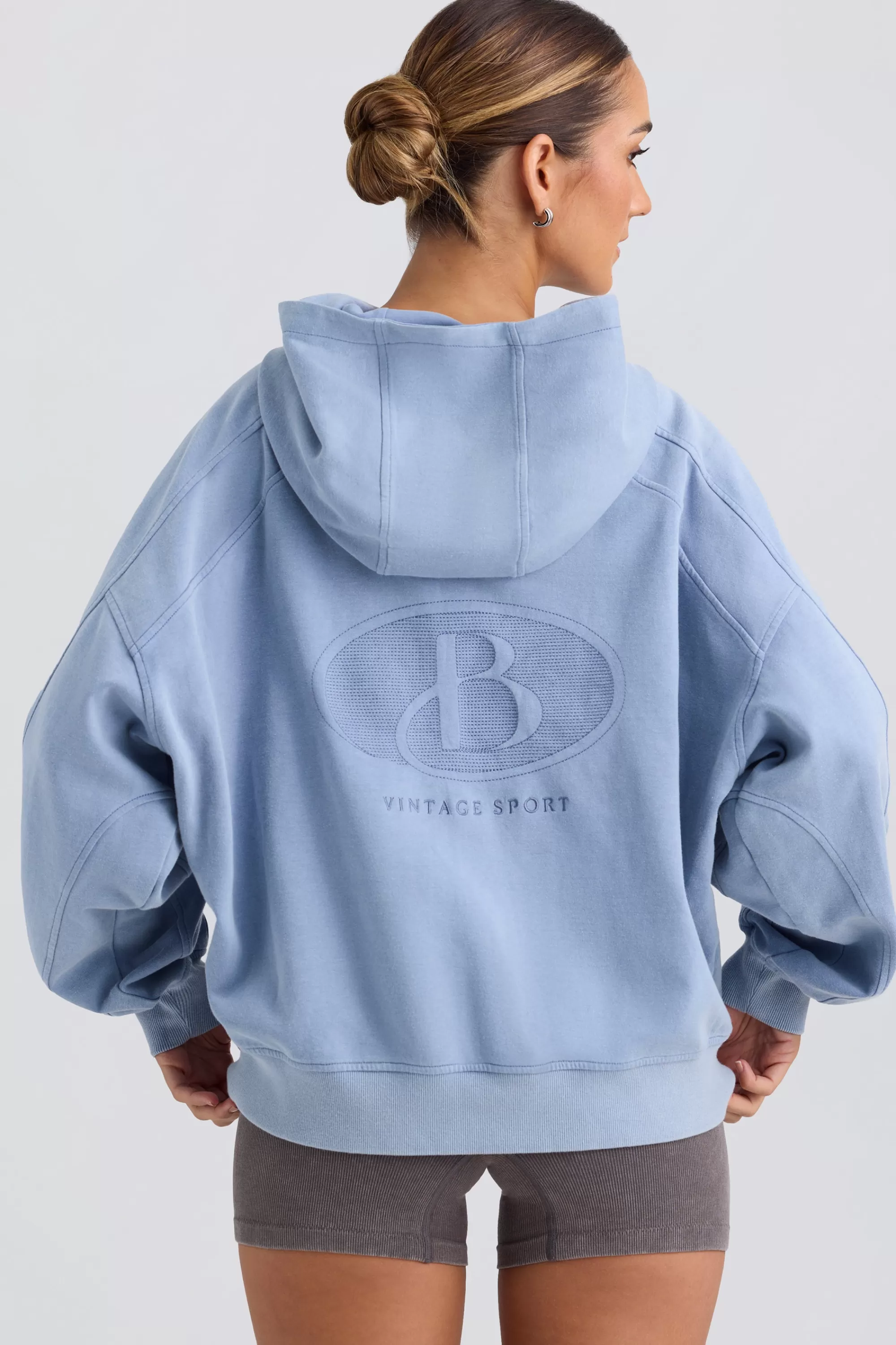 Oh Polly Oversized Hoodie in Washed Blue WashedBlue Shop