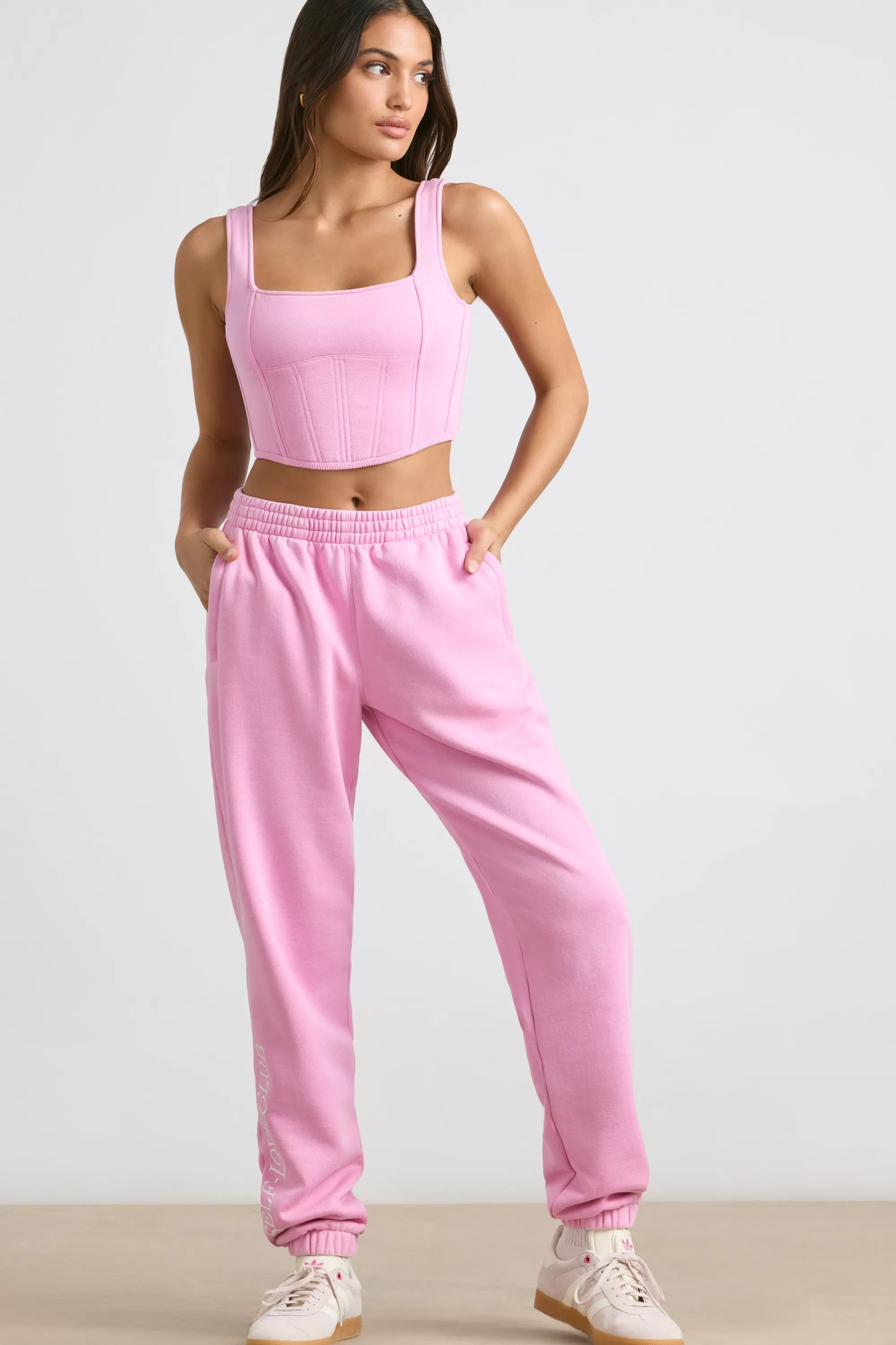 Oh Polly Oversized Joggers in Bubblegum Pink BubblegumPink New