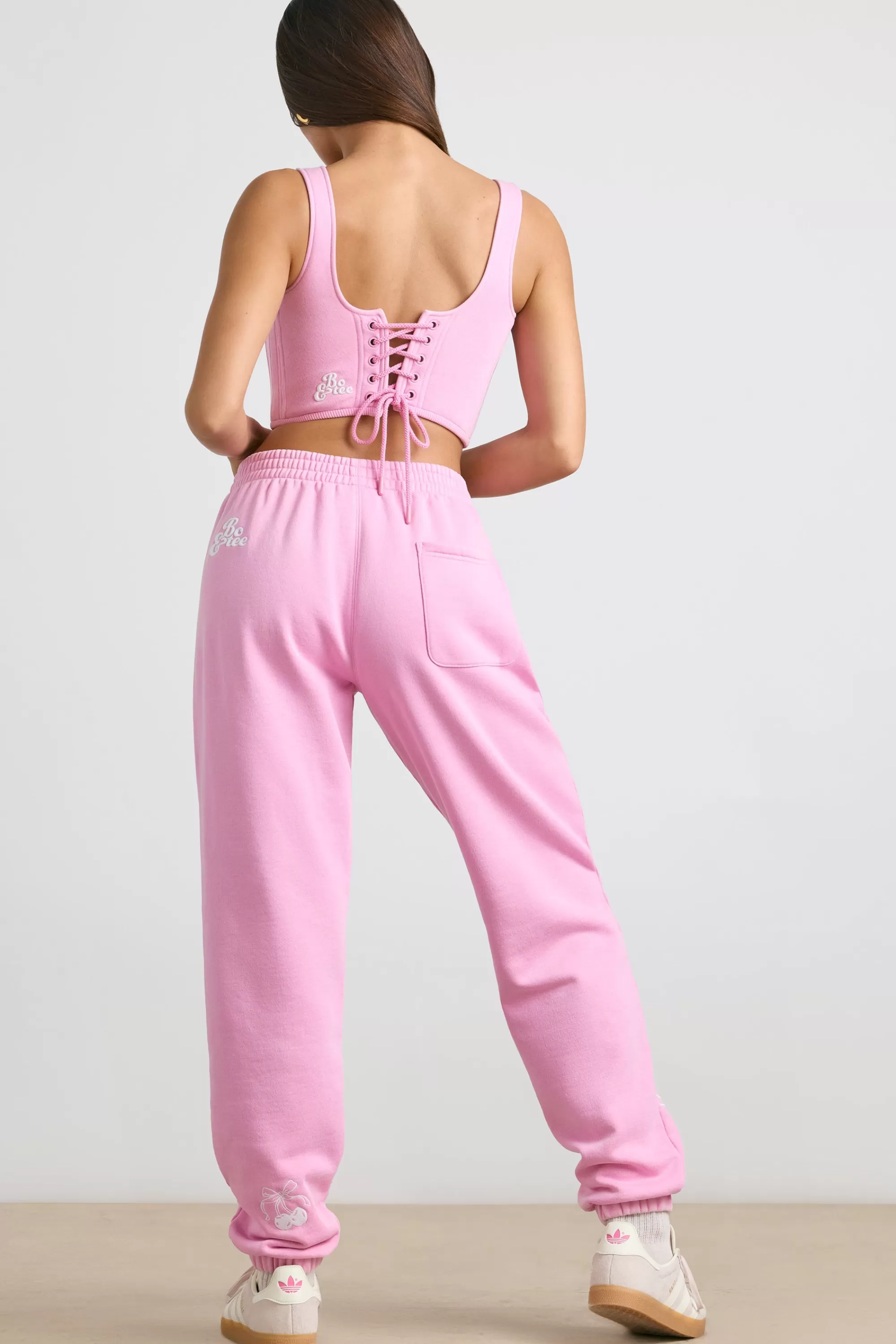 Oh Polly Oversized Joggers in Bubblegum Pink BubblegumPink New