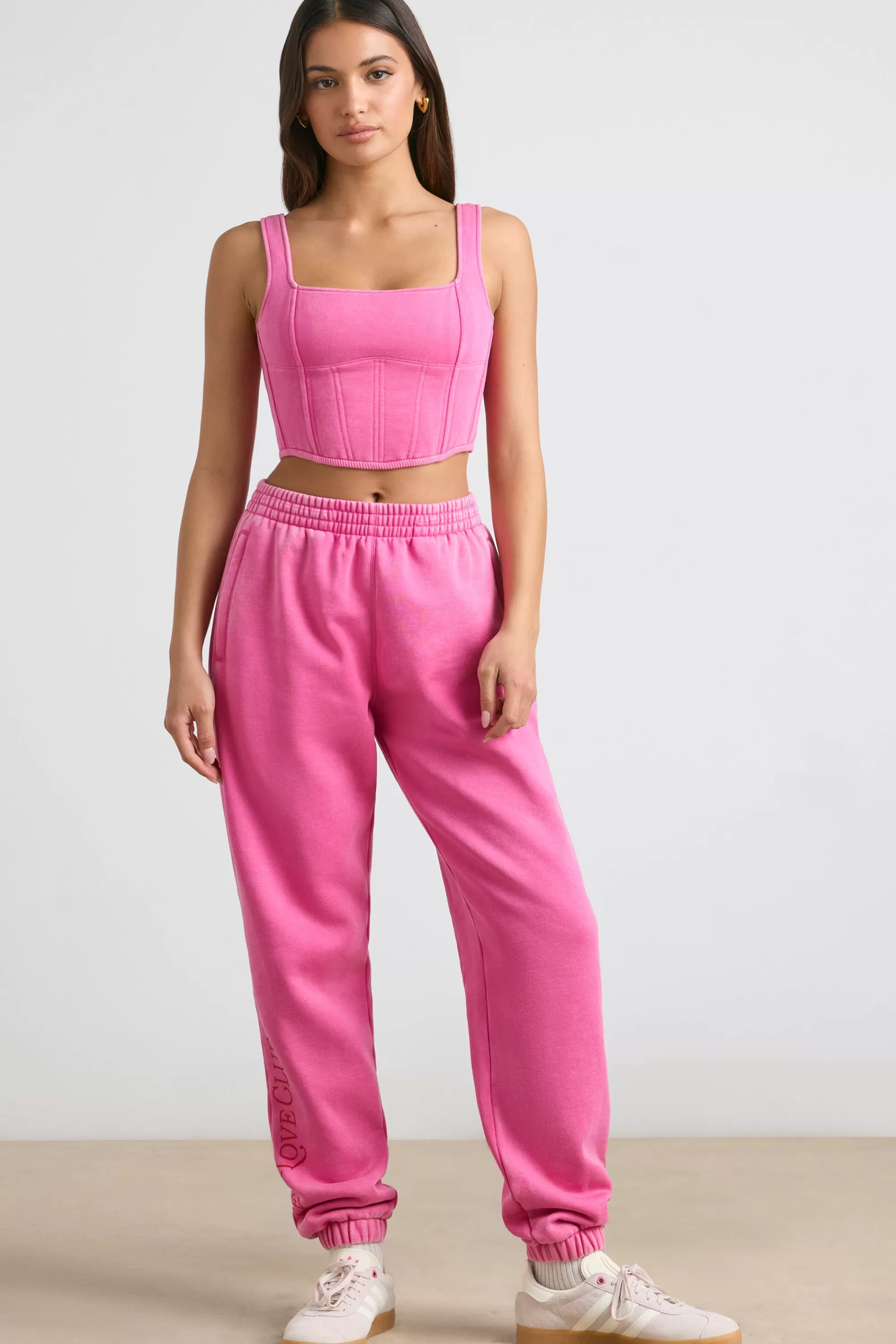 Oh Polly Oversized Joggers in Hot Pink HotPink Hot