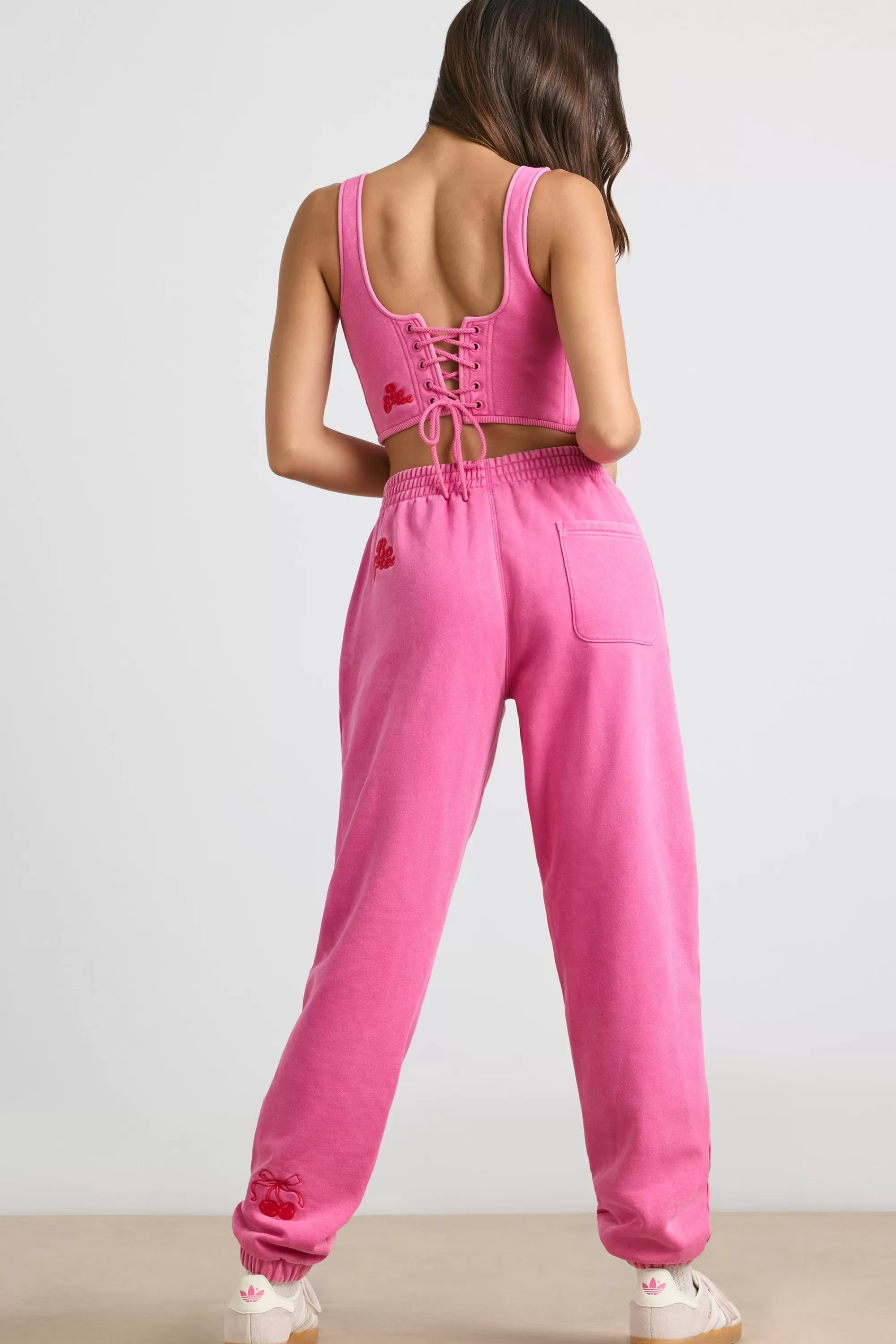 Oh Polly Oversized Joggers in Hot Pink HotPink Hot