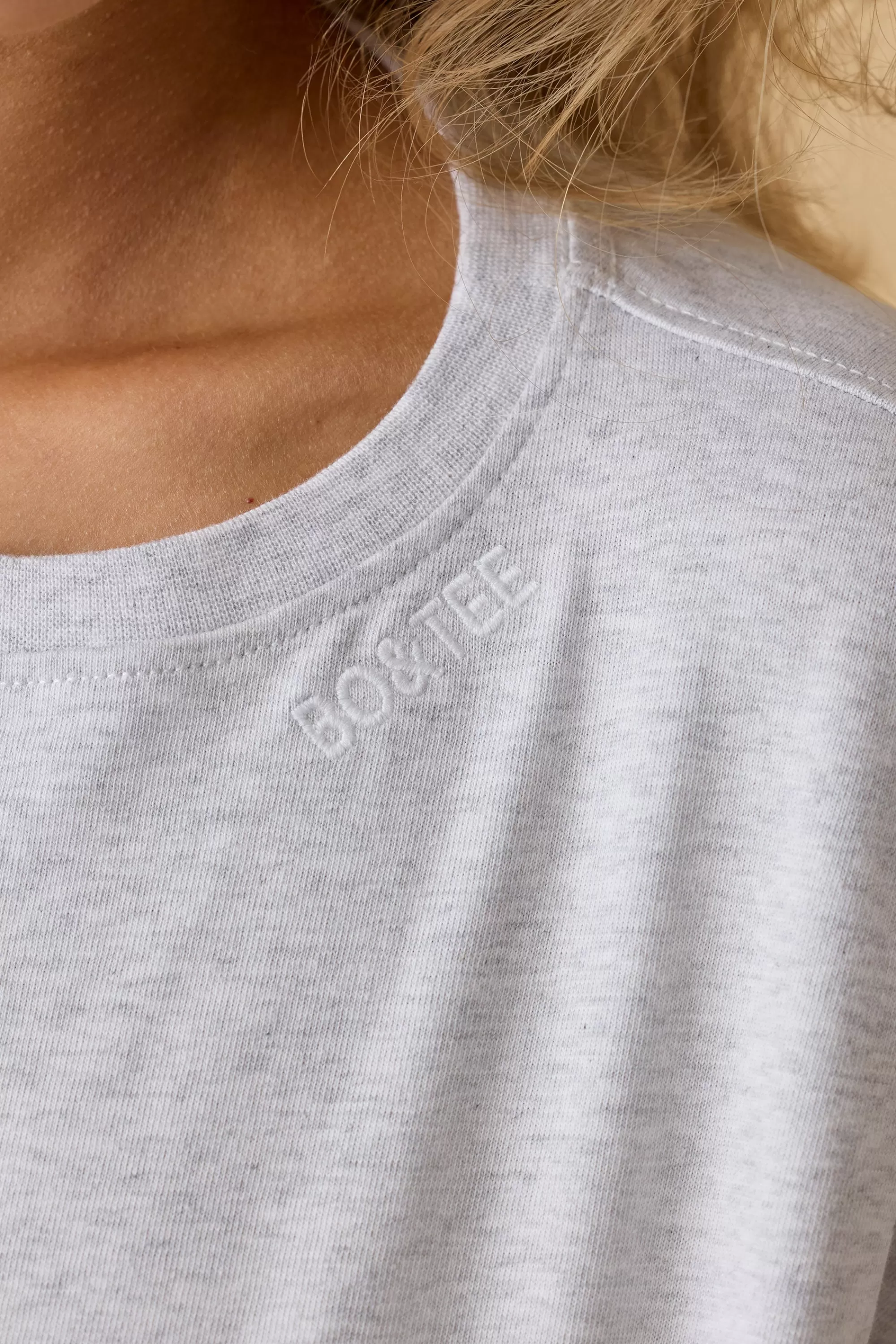 Oh Polly Oversized Long Sleeve Crop Top in Heather Grey HeatherGrey Store
