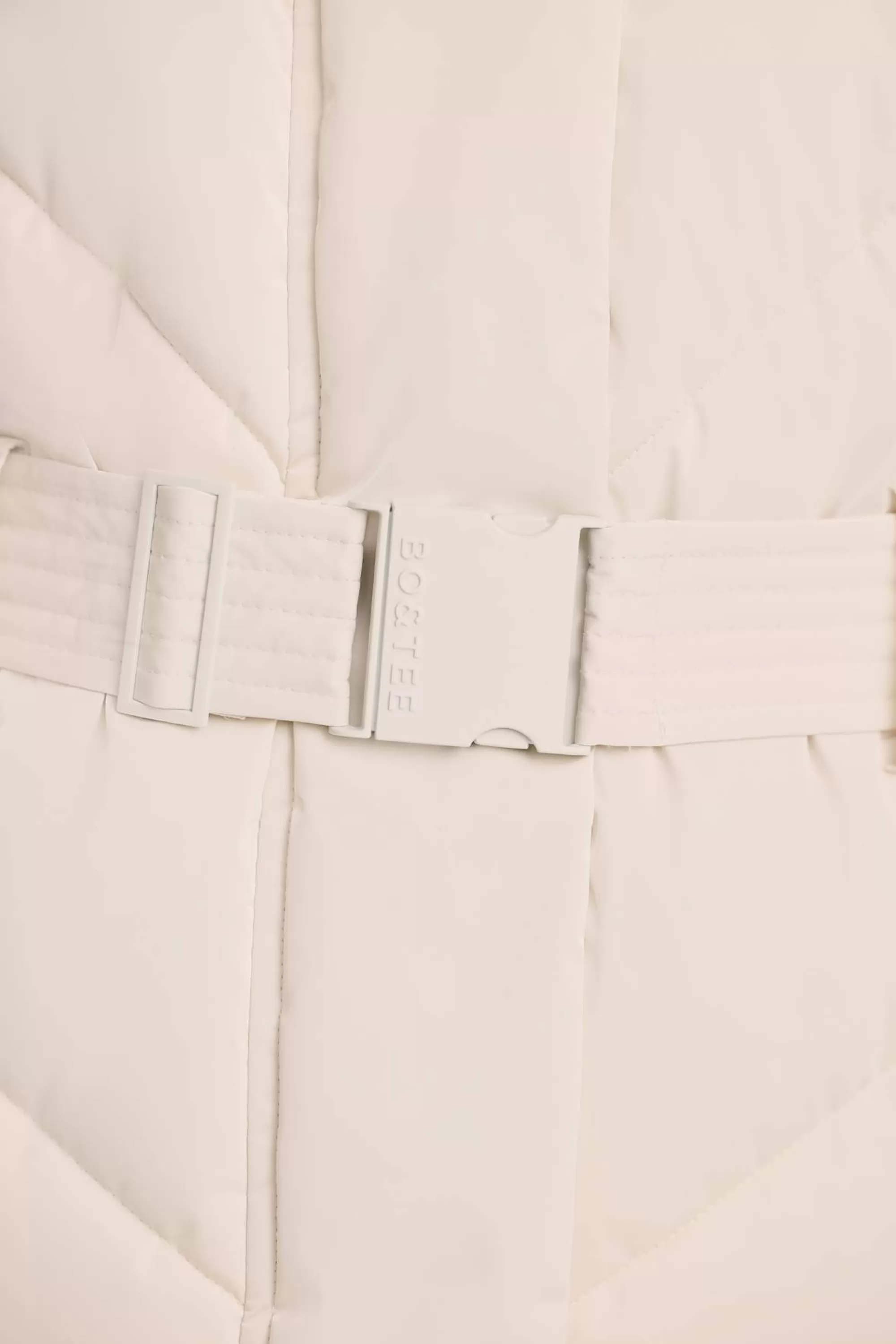 Oh Polly Oversized Quilted Hooded Ski Jacket in Ice White IceWhite Best Sale