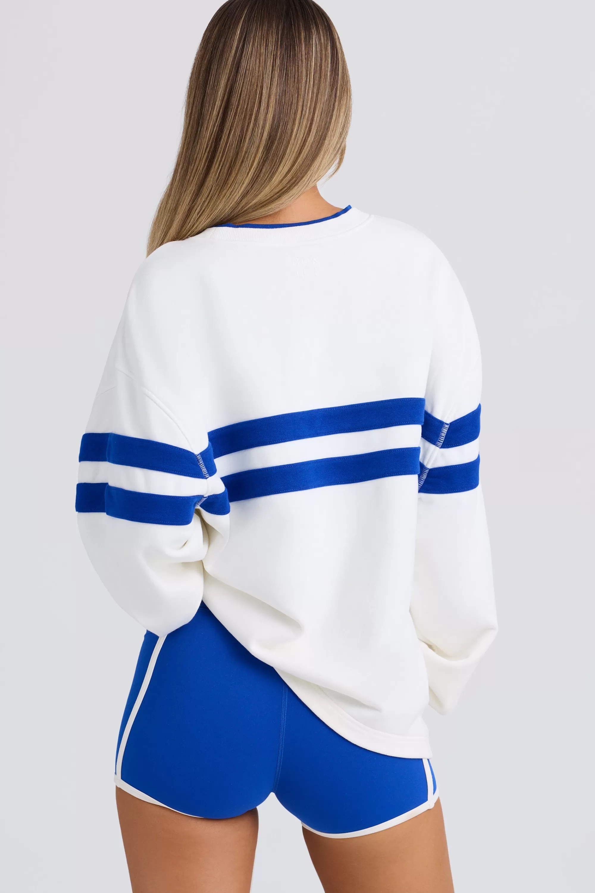 Oh Polly Oversized Sweatshirt in White Cheap