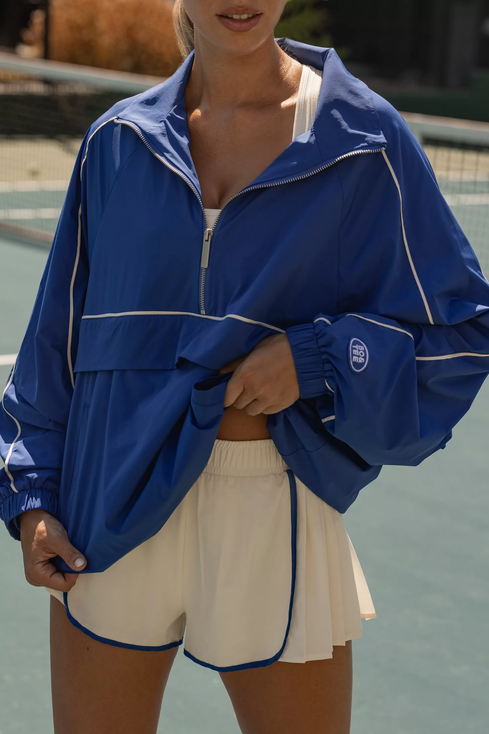 Oh Polly Oversized Track Jacket in Cobalt New