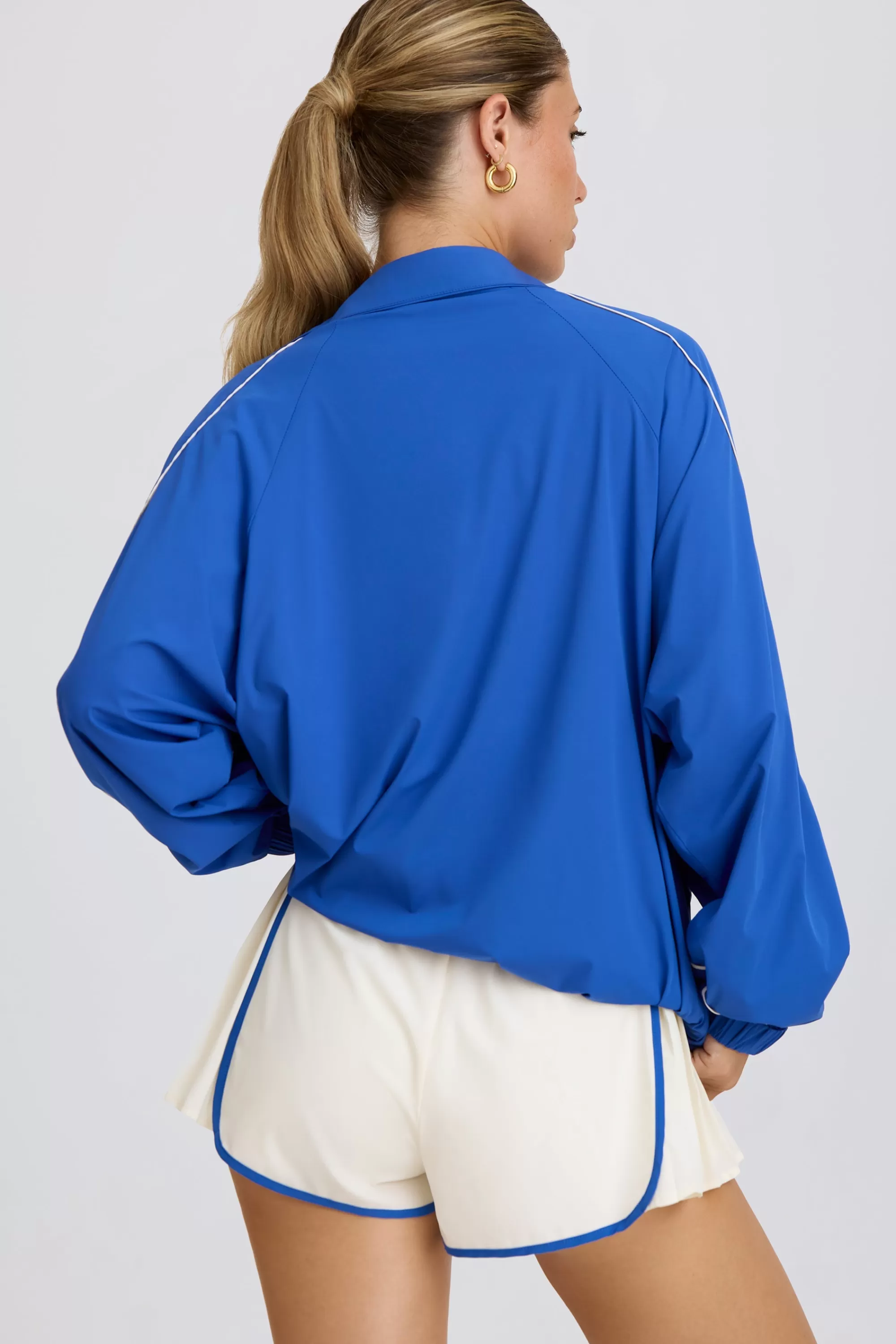 Oh Polly Oversized Track Jacket in Cobalt New