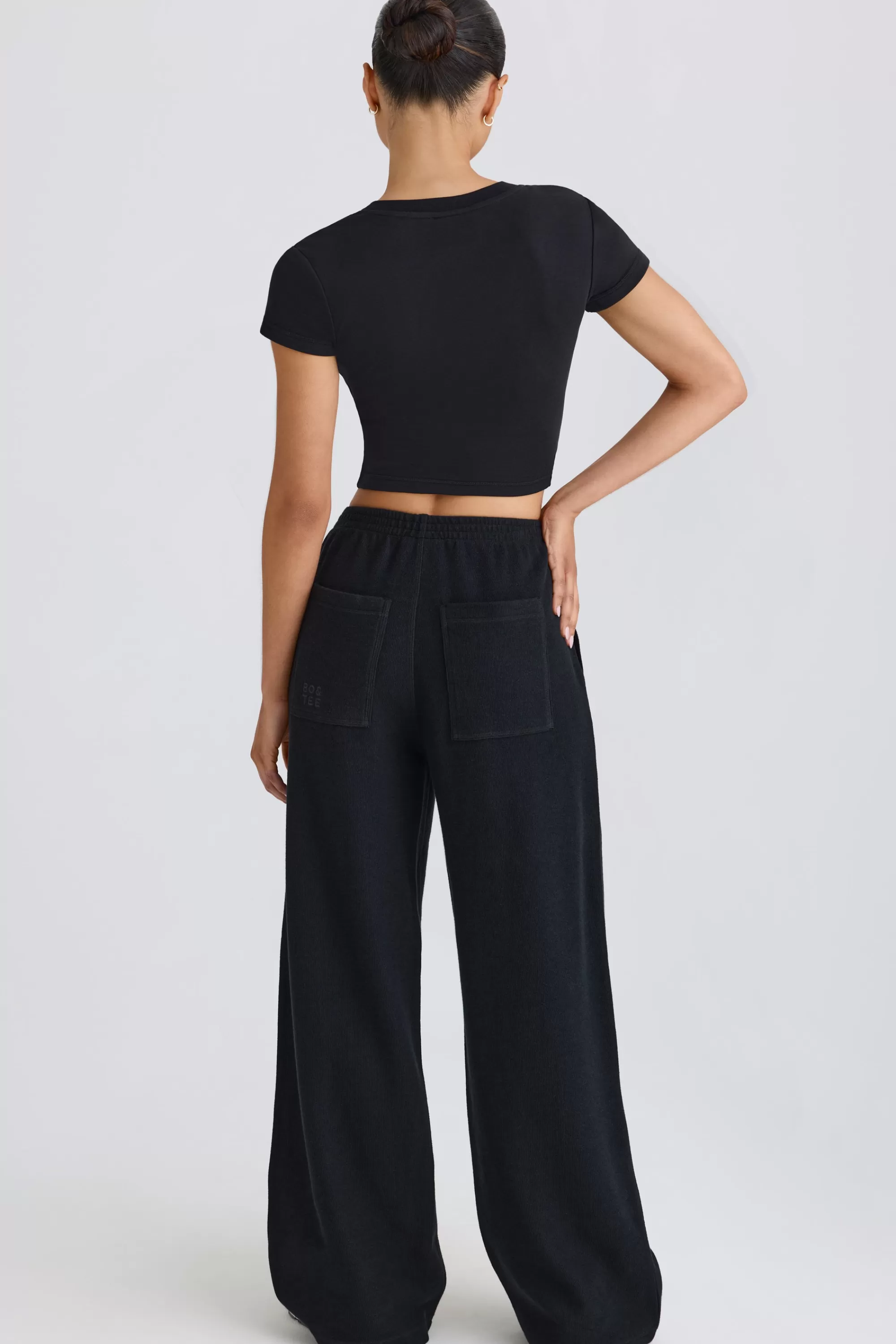 Oh Polly Petite Straight-Leg Joggers in Black Store