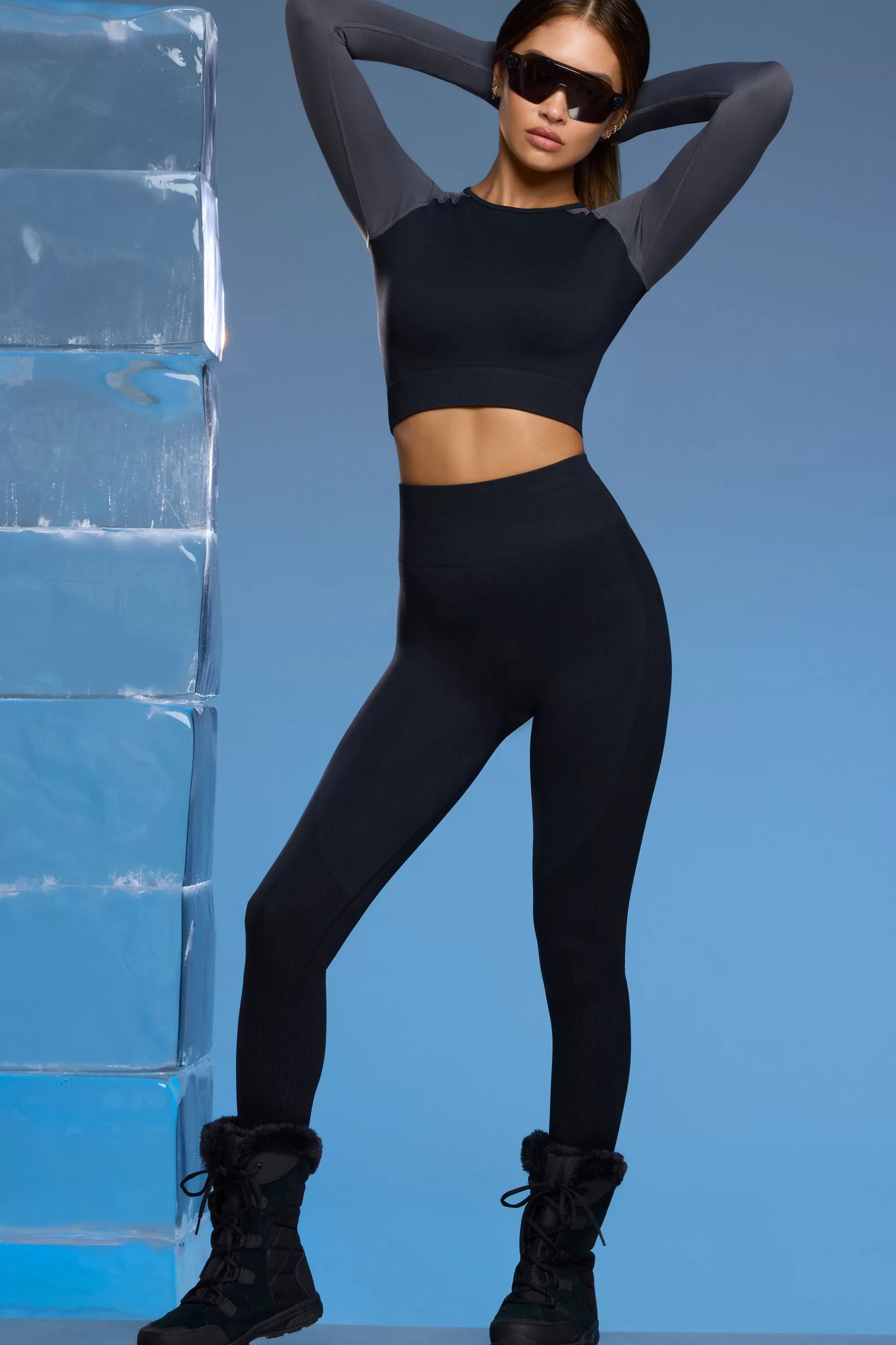 Oh Polly Petite Super Sculpt Base Layer Leggings in Black Shop