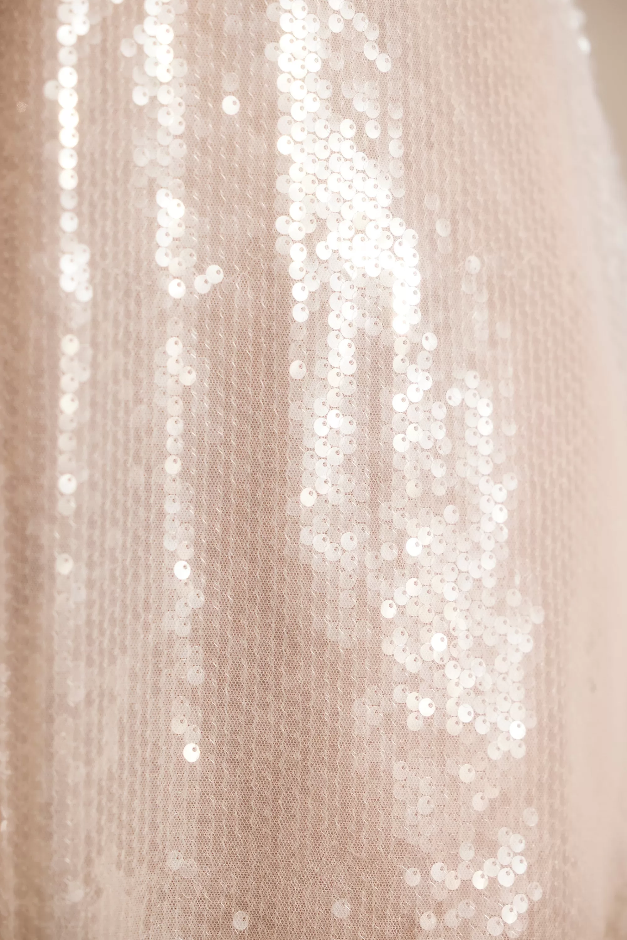 Oh Polly Sheer Sequin Keyhole Cut Out Halter Neck Crop Top in White Outlet