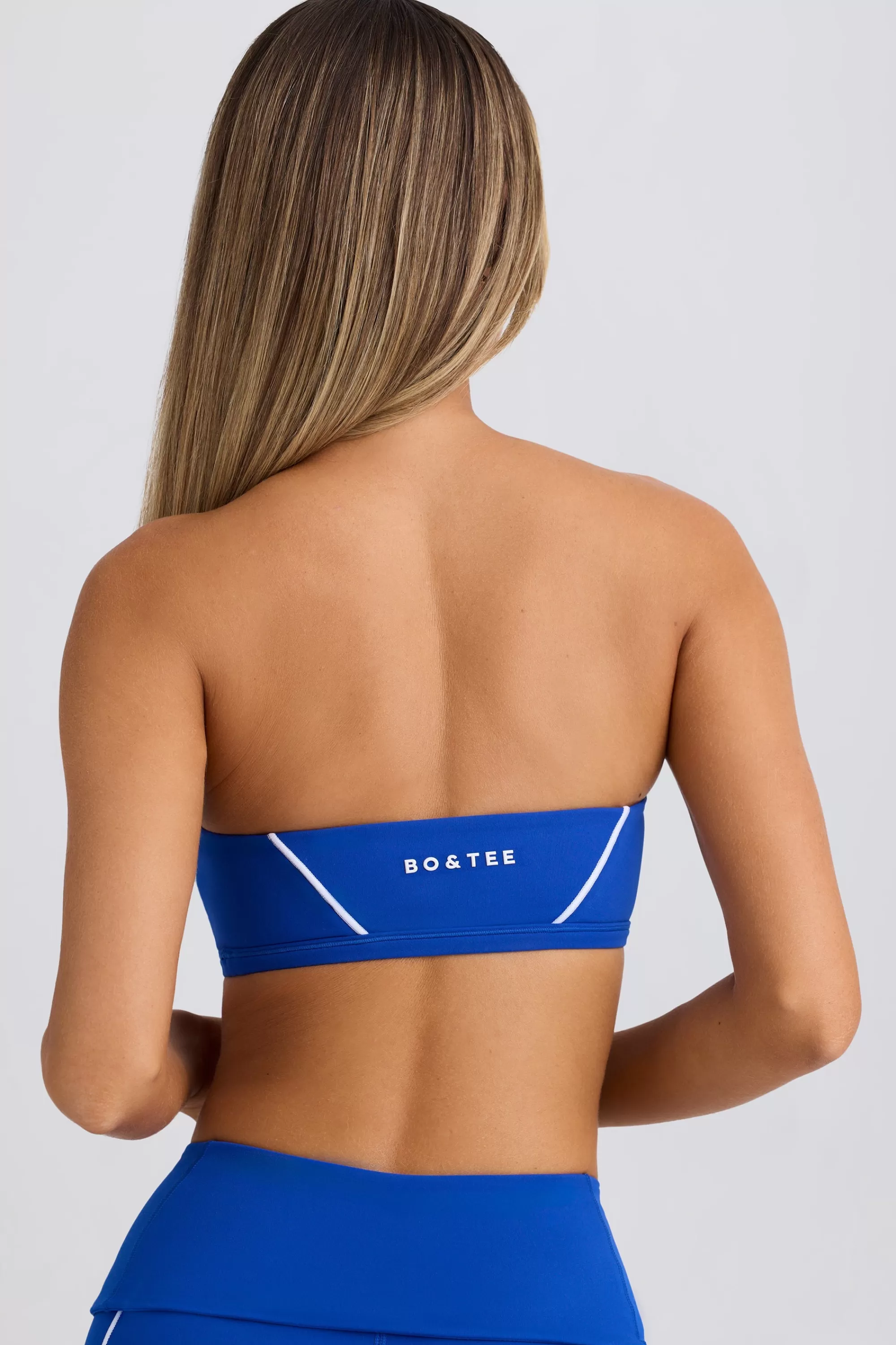 Oh Polly Soft Active Bandeau Sports Bra in Cobalt Blue CobaltBlue Hot