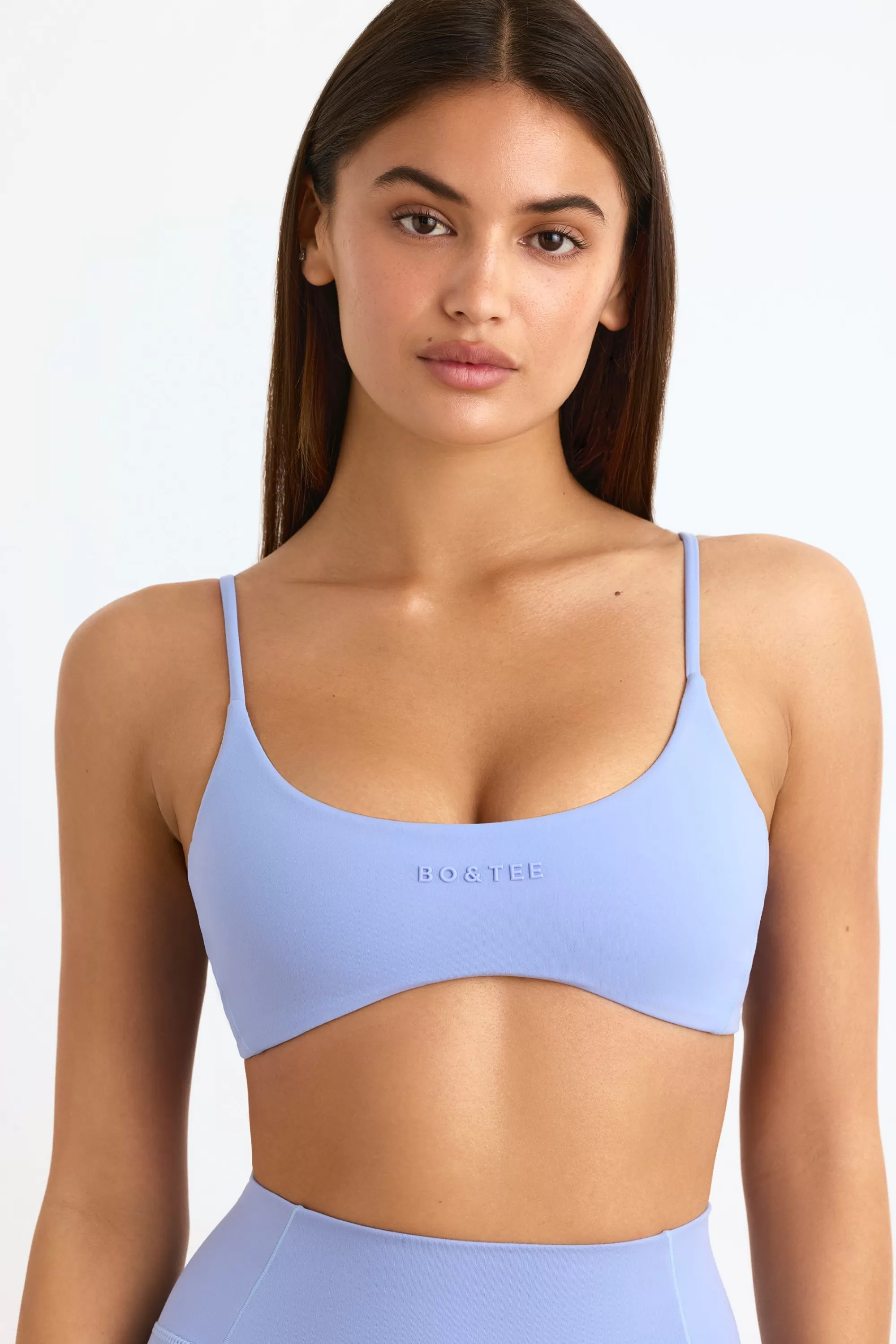 Oh Polly Soft Active Sports Bra in Lavender Blue LavenderBlue Clearance