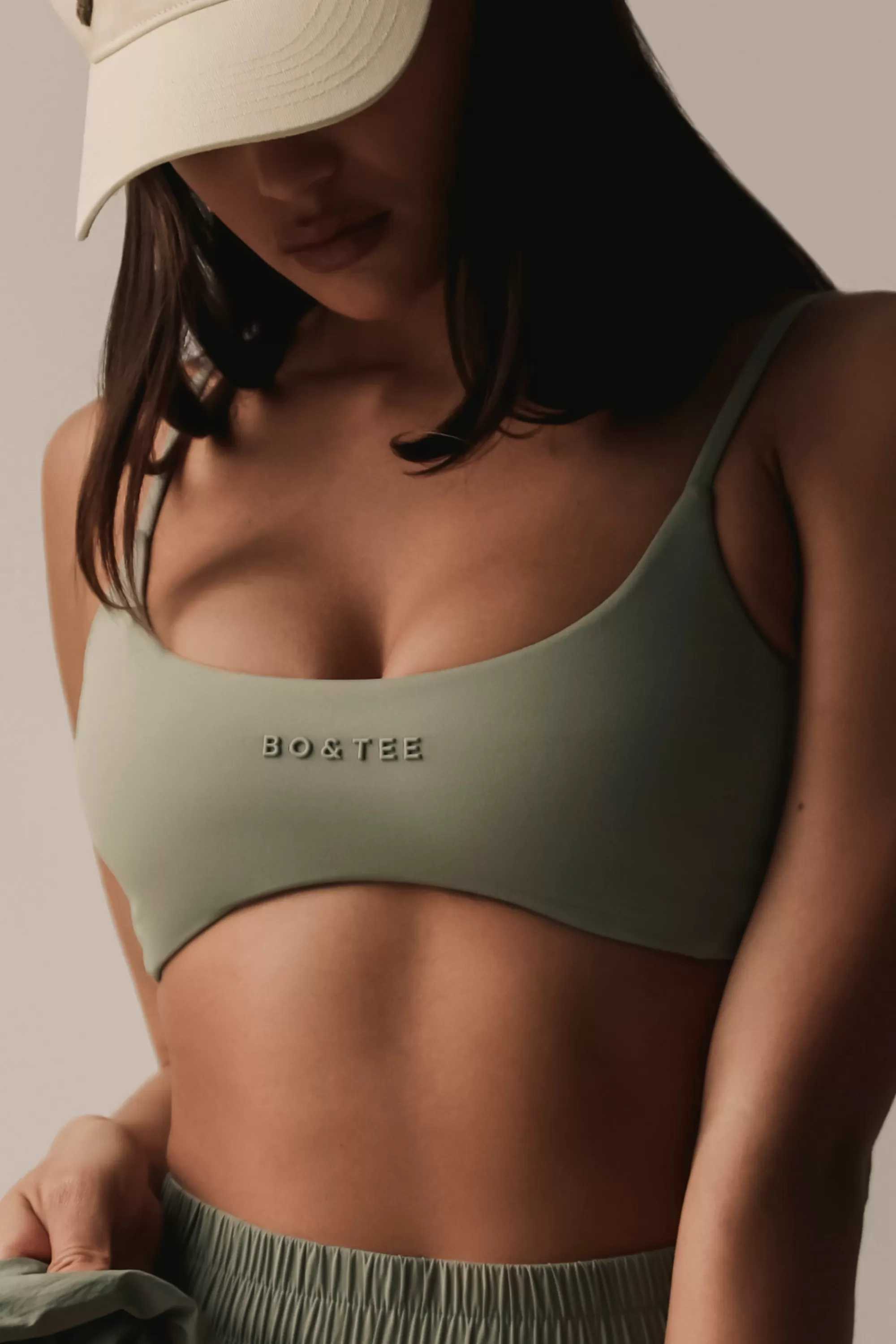 Oh Polly Soft Active Sports Bra in Mineral Outlet