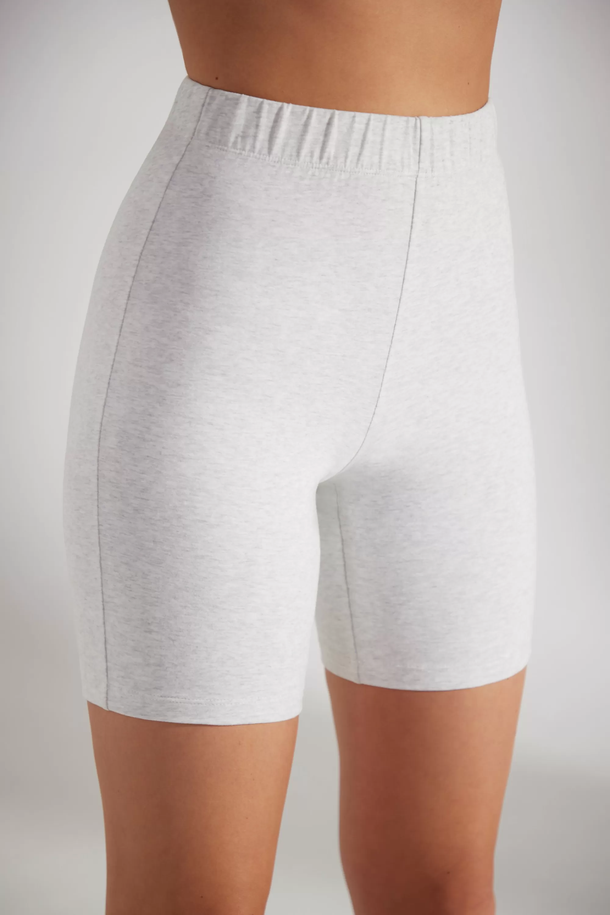 Oh Polly Soft Cotton Biker Shorts in Heather Grey HeatherGrey Best