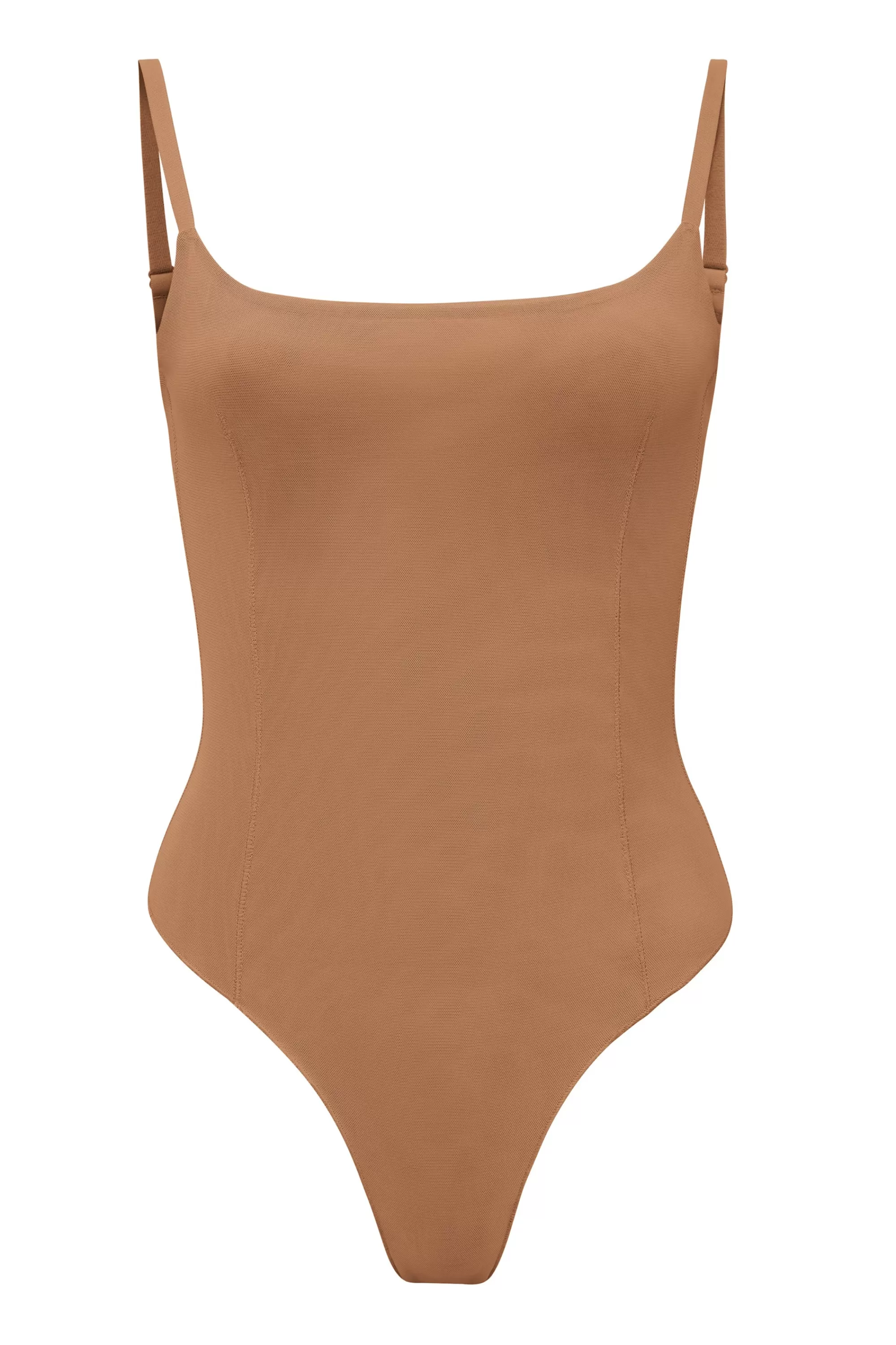 Oh Polly Soft Mesh Bodysuit in Honey Best