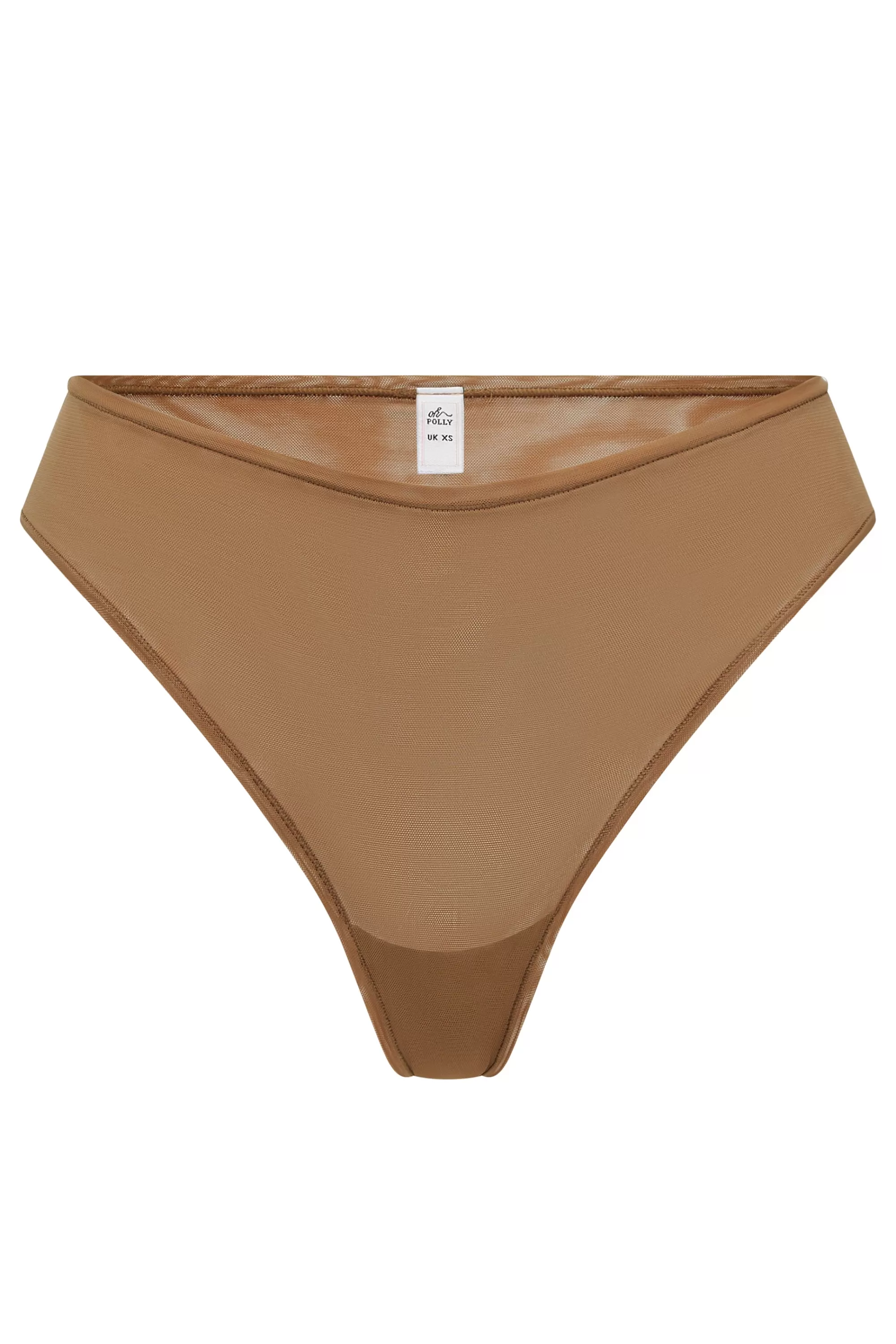 Oh Polly Soft Mesh Brief in Almond Fashion