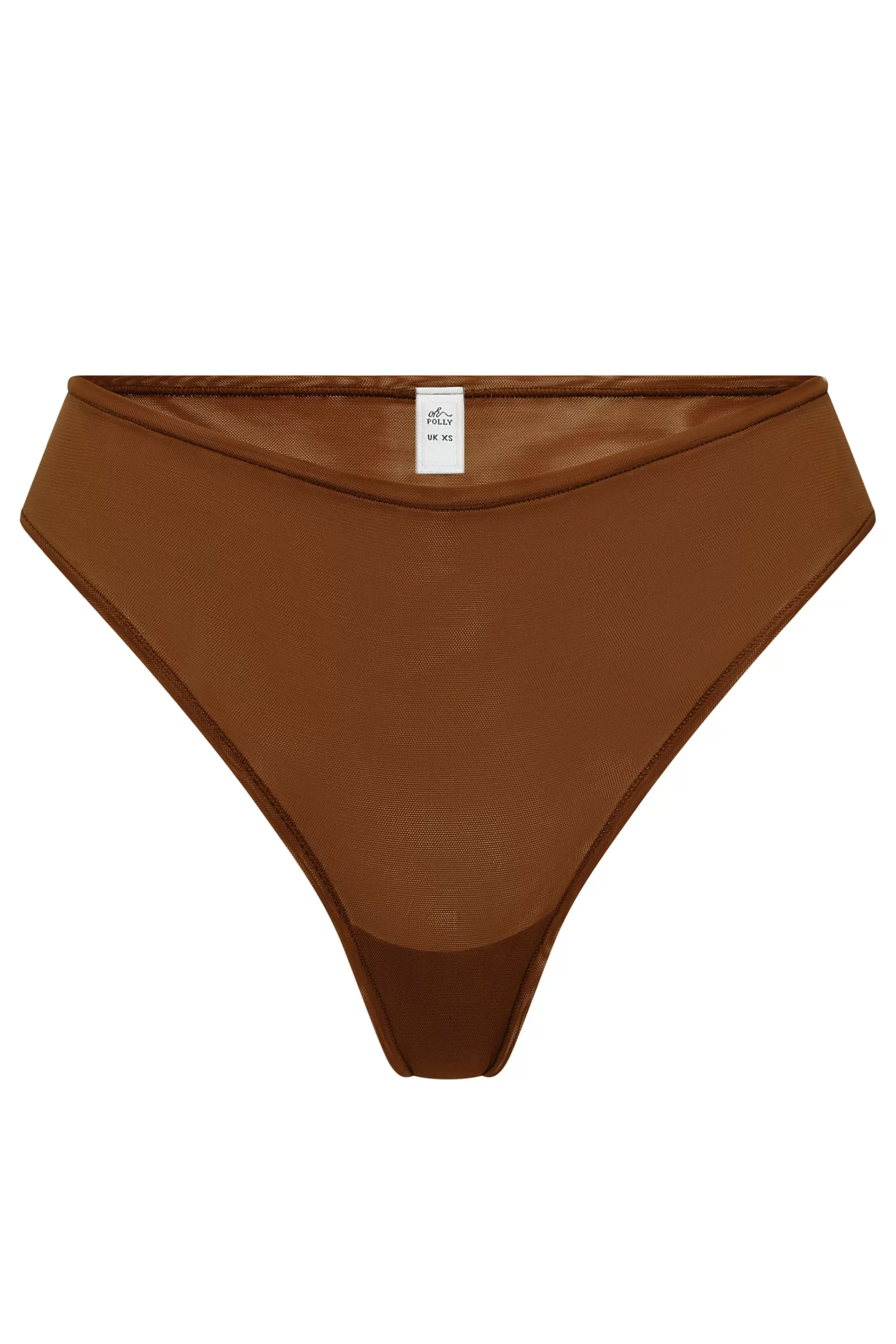 Oh Polly Soft Mesh Brief in Chestnut Best