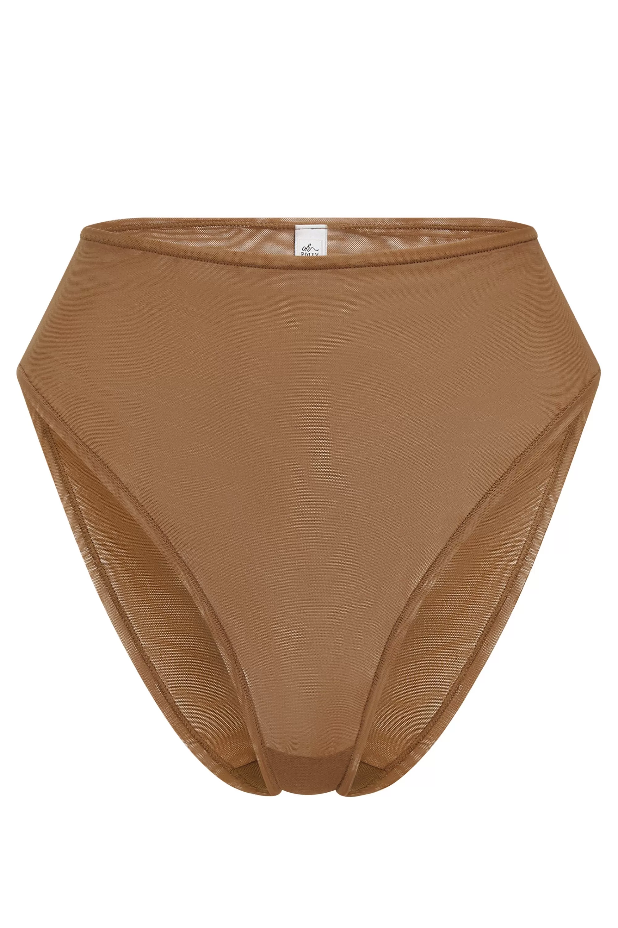 Oh Polly Soft Mesh High Waisted Knicker in Almond Cheap