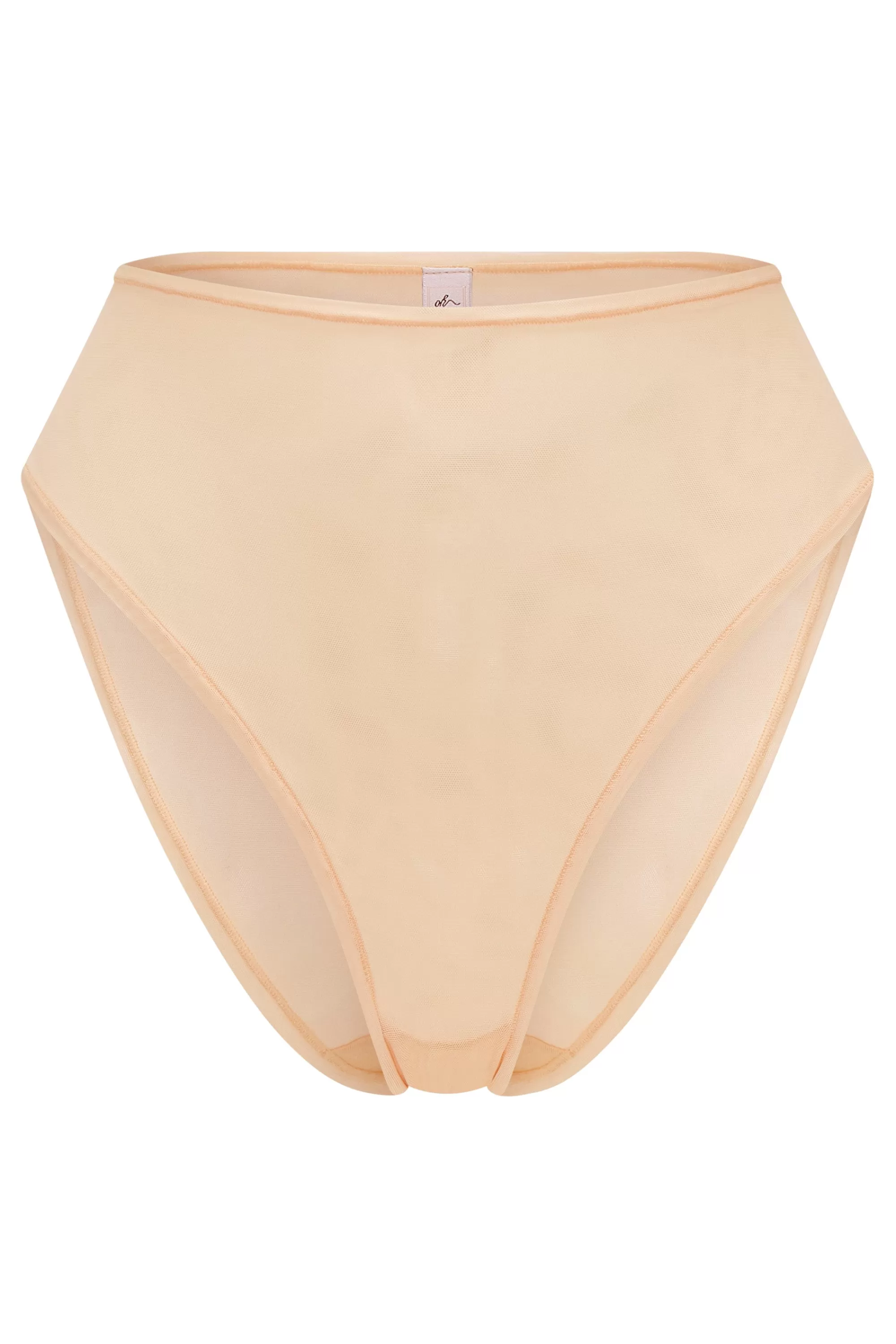 Oh Polly Soft Mesh High Waisted Knicker in Beige Fashion