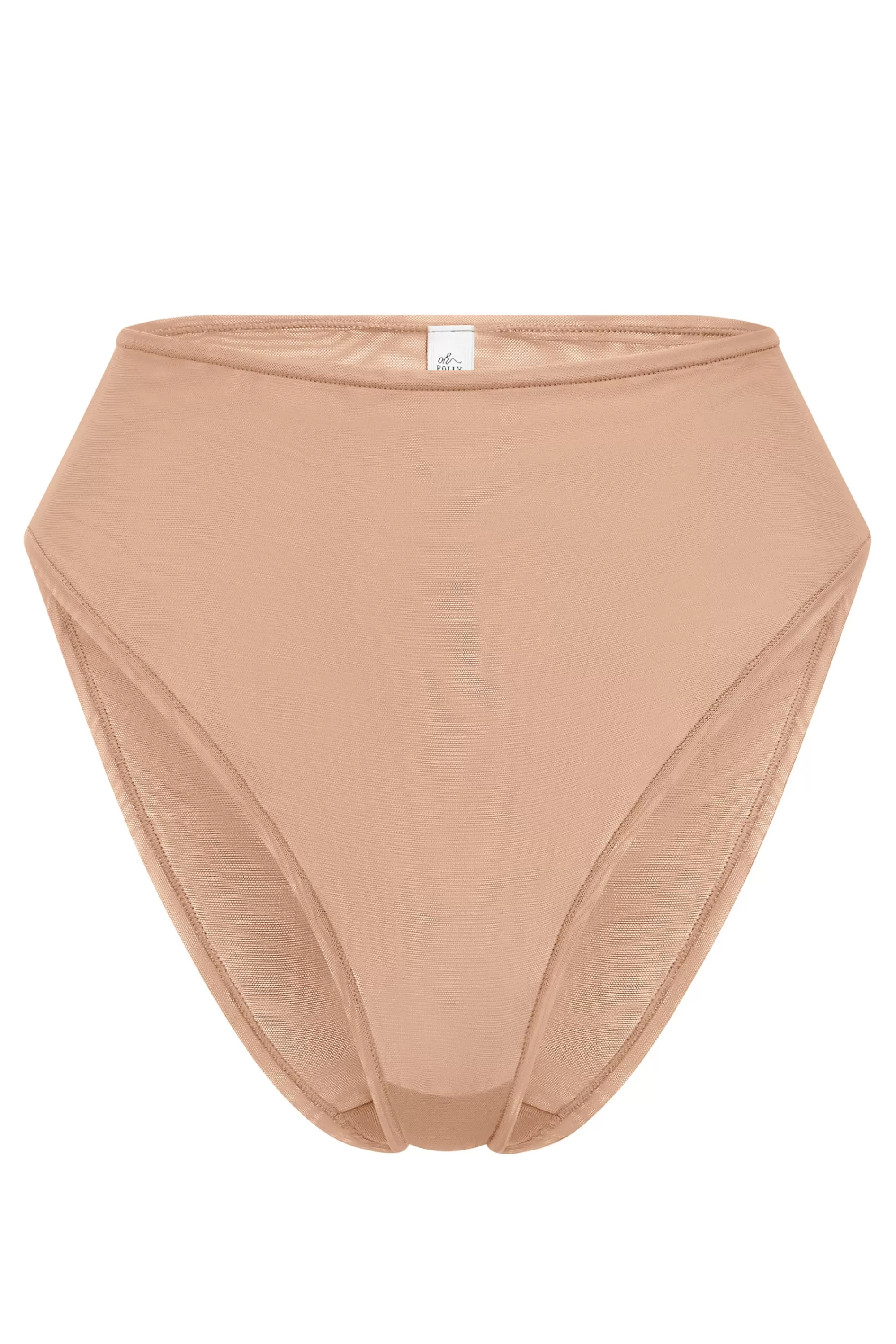 Oh Polly Soft Mesh High Waisted Knicker in Warm Peach WarmPeach Cheap