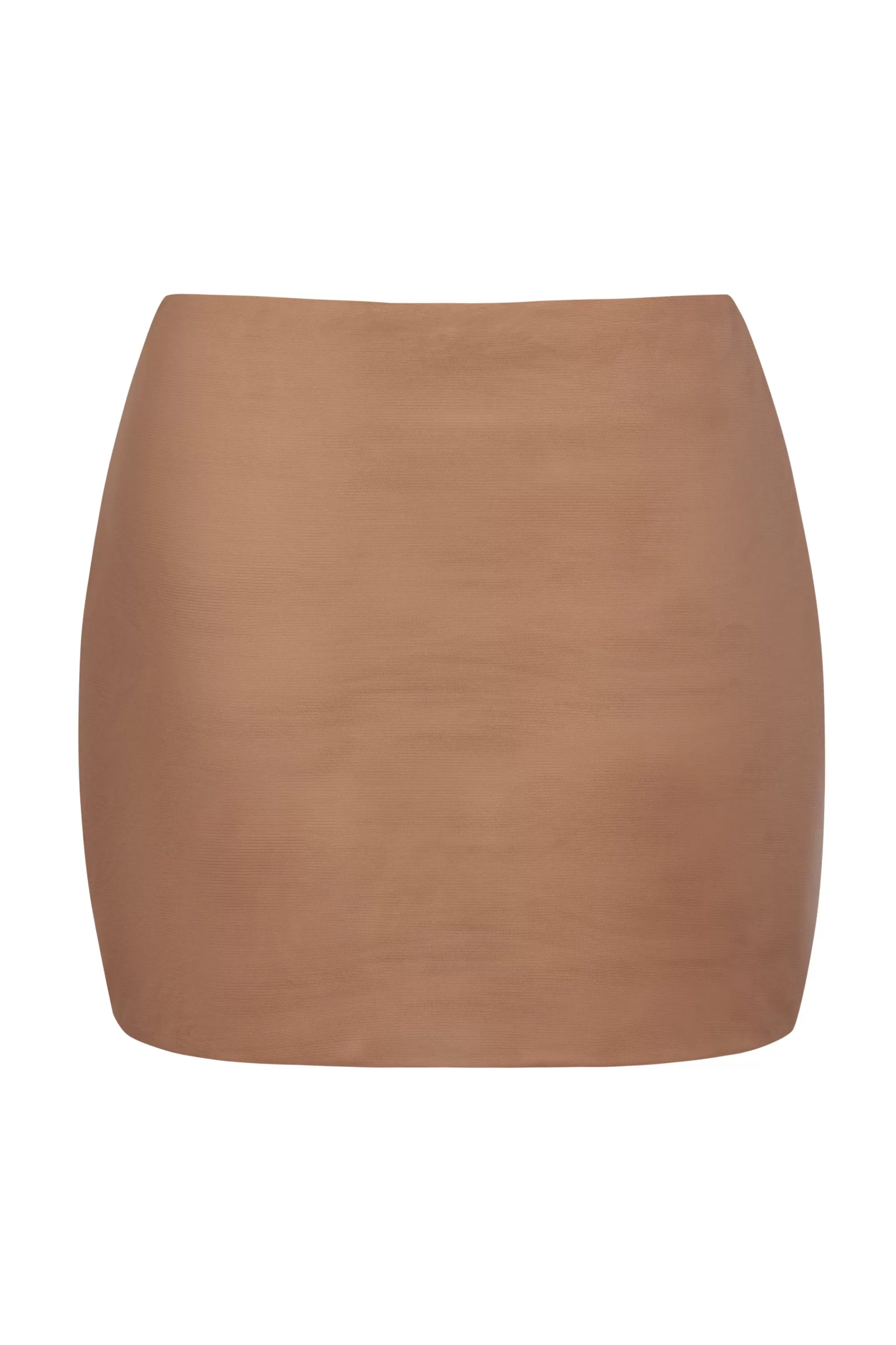 Oh Polly Soft Mesh Low-Rise Micro Mini Slip Skirt in Honey Flash Sale