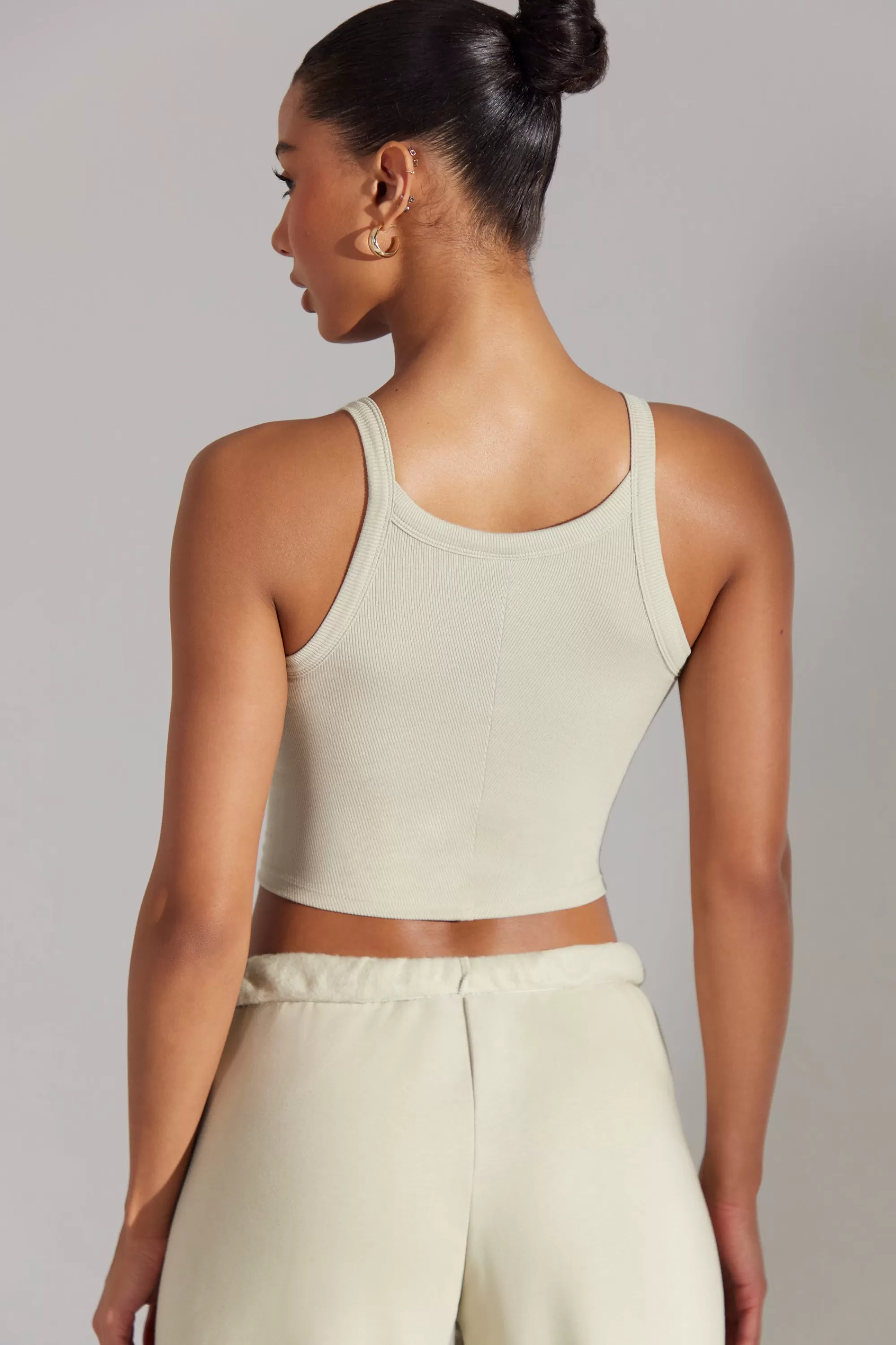 Oh Polly Soft Rib Tank Top in Limestone Shop