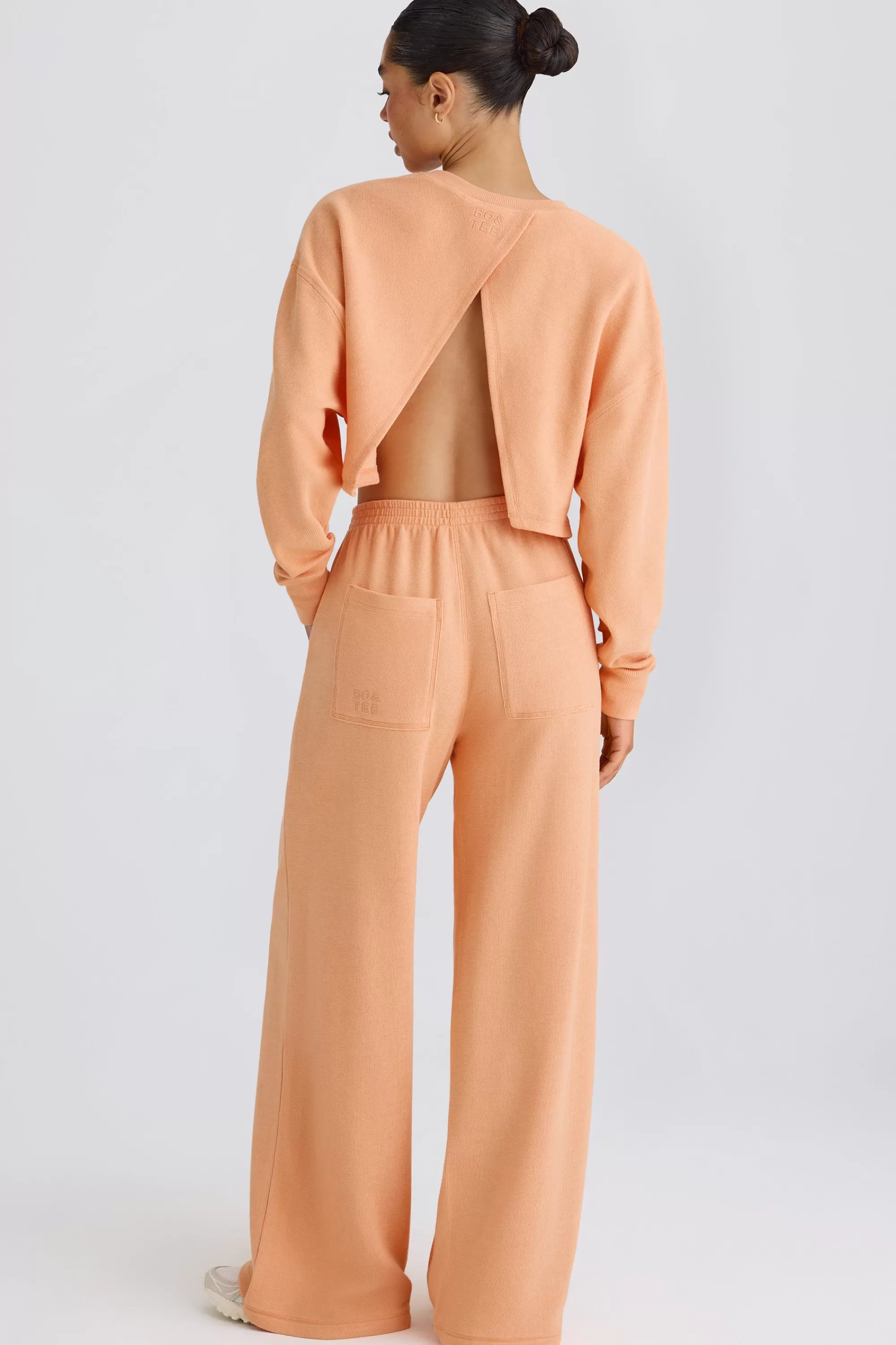 Oh Polly Straight-Leg Joggers in Peach Fashion